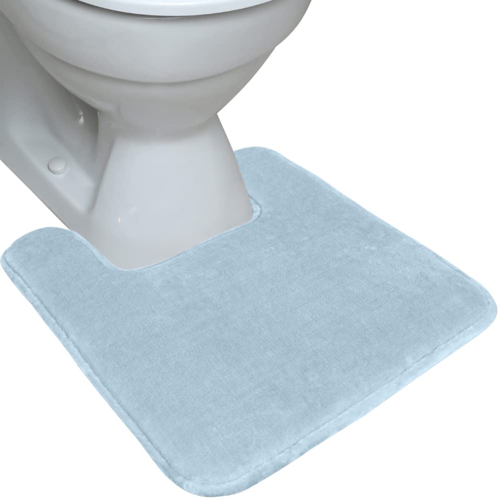 Premium Gorilla Grip Memory Foam Bath Mat - Ultra Soft Absorbent Velvet Toilet Rug, Non-Slip Contour Floor Mat for Bathroom (22.5