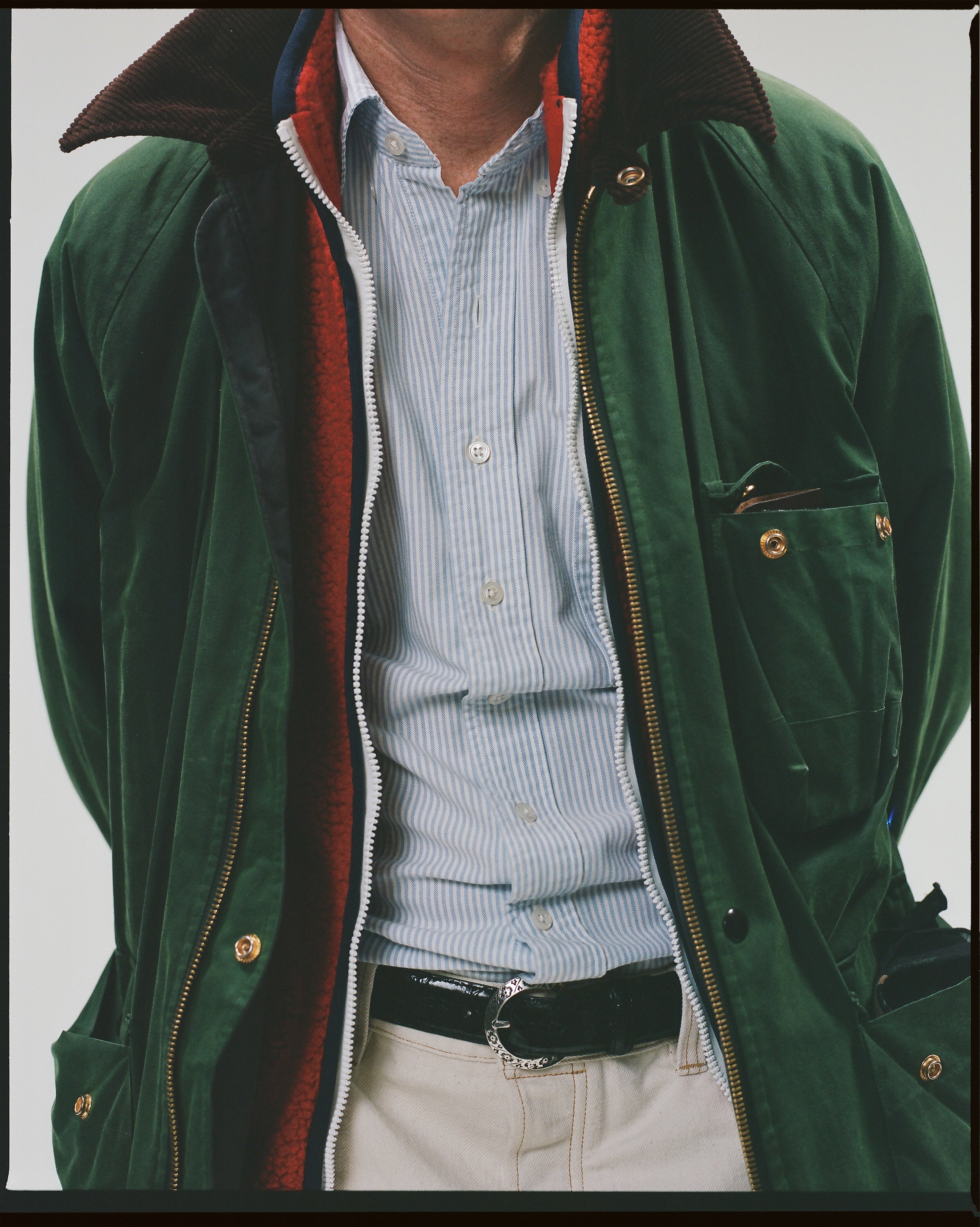 Men's Green Waxed Cotton Coverall Jacket - Waterproof Workwear for Outdoor, Hunting & Farming | Durable & Stylish Utility Jacket
