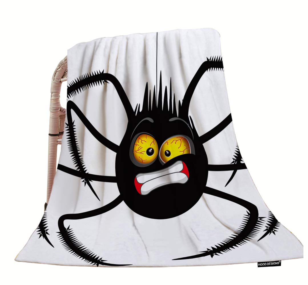 HGOD DESIGNS Black Spider Throw Blanket 40