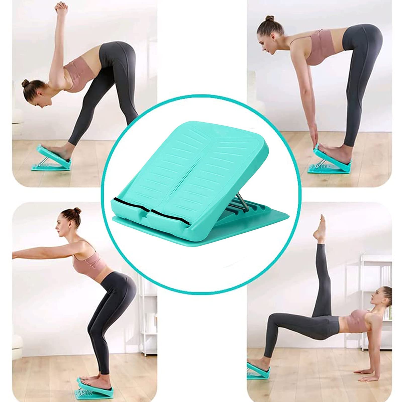 Adjustable Slant Board for Calf Stretching & Plantar Fasciitis Relief - Incline Stretch Board & Foot Stool for Strength Training & Leg Exercises - Perfect for Home Gym, Physical Therapy & Yoga Workouts