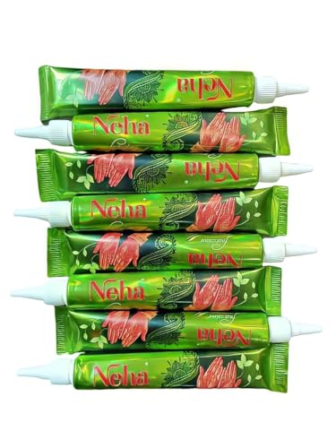 Natural Henna Cone for Hand Designs - Pack of 8 (Color N-5) | Safe & Organic Mehendi for Bridal, Festivals & Body Art | Priya Variety Stores