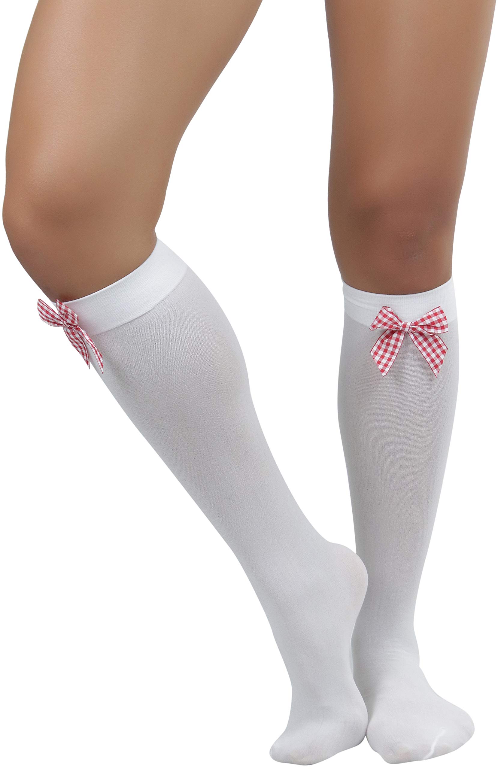 ToBeInStyle Women's Fashion Opaque Nylon Knee High Socks - Warm & Comfortable Winter Socks for Women, Perfect for Boots, Office, and Casual Outfits