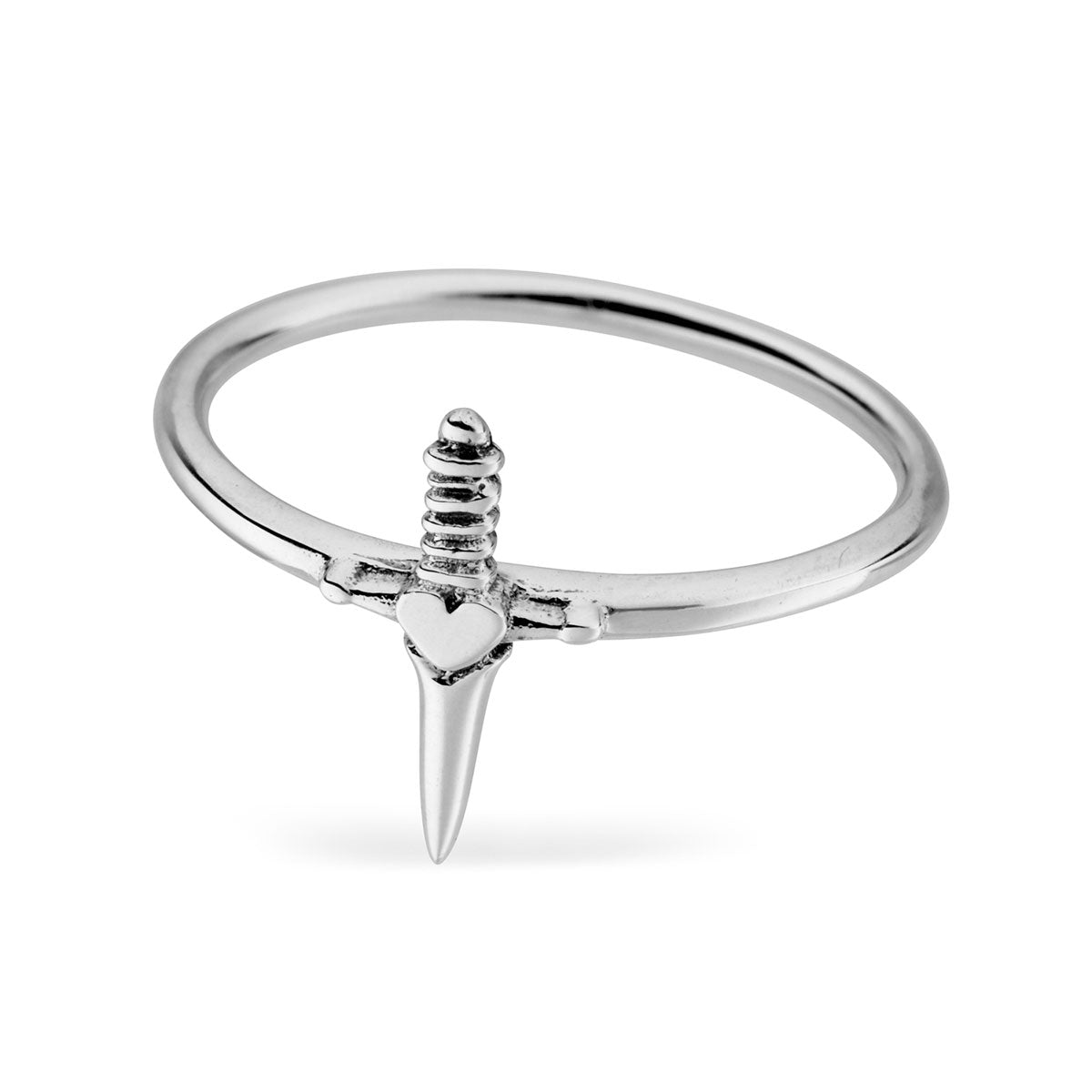 Guarded Heart Ring - Elegant Silver Love Ring for Women, Perfect for Valentine's Day Gifts & Anniversary Jewelry | Romantic Couple Rings for Her