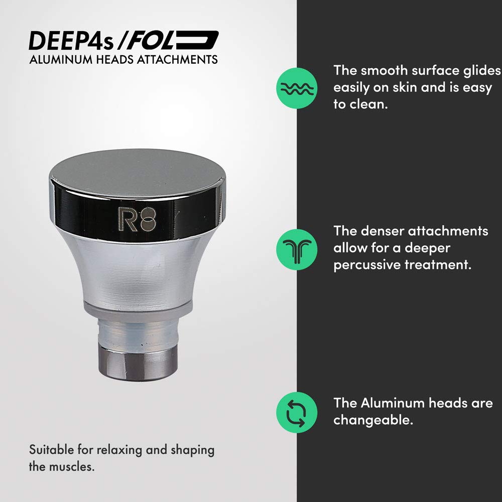 REATHLETE 3-Piece Aluminum Massage Gun Attachments Set - Bullet, Fork & Flat Heads for Deep Tissue Therapy | Compatible with REATHLETE DEEP4s & Fold Massage Guns | Perfect for Muscle Recovery, Sports Therapy & Pain Relief