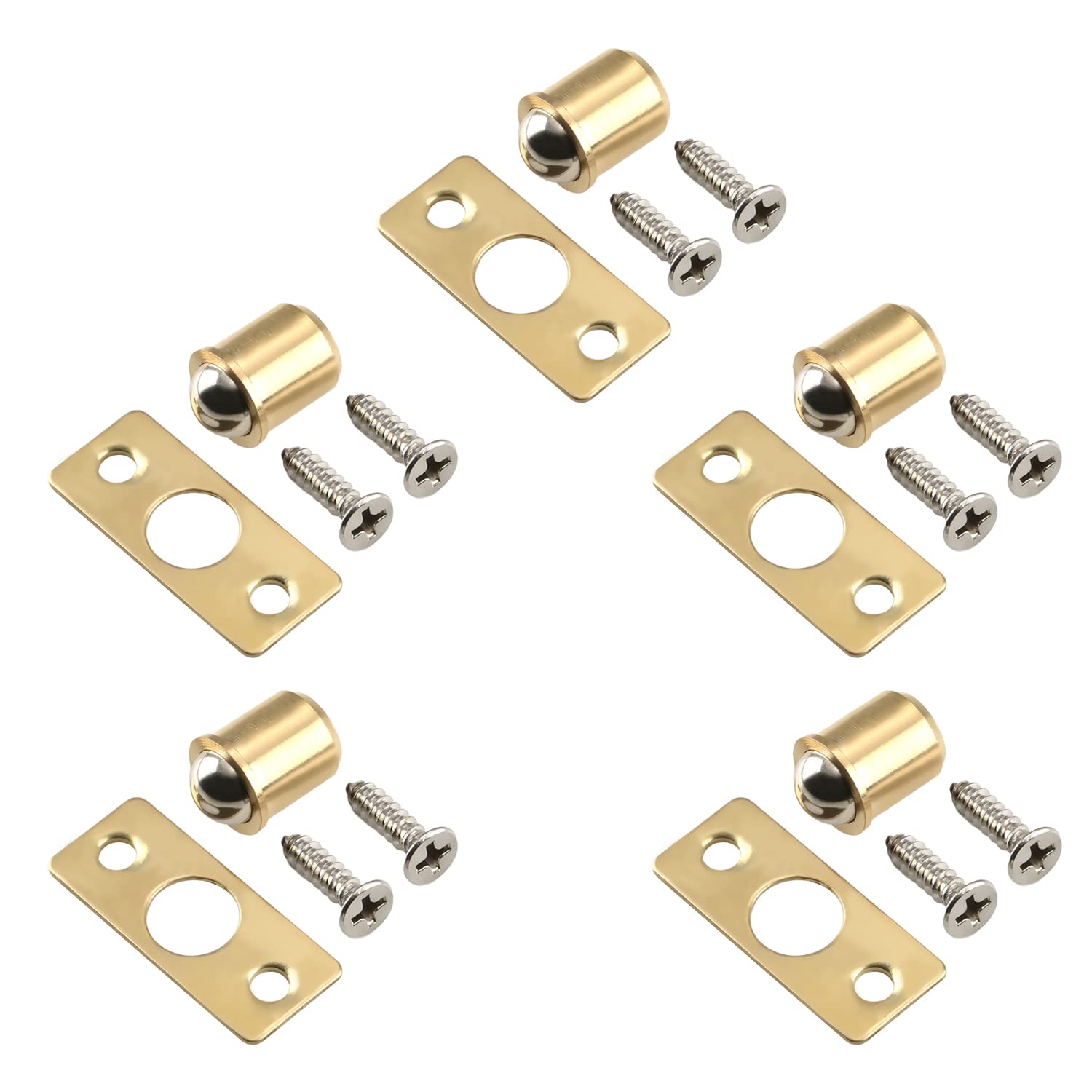 Stainless Steel Adjustable Ball Catch Hardware with Strike Plate - 0.43