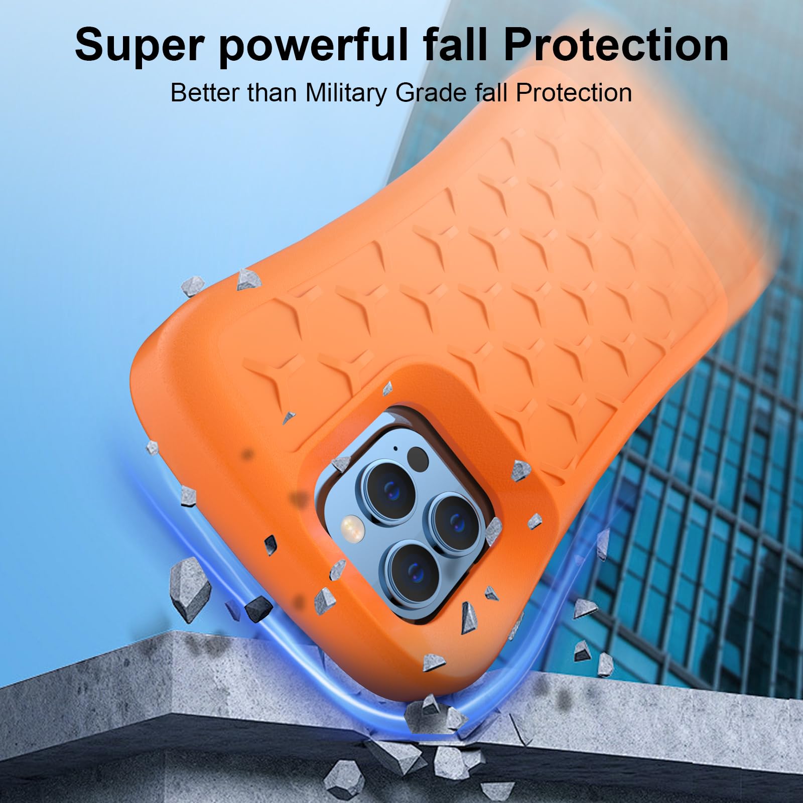 SUPFINE Floating Phone Case for iPhone 15/15 Pro/14/14 Pro/13/13 Pro/12/12 Pro - Waterproof EVA Foam Case with Dry Bag & Lanyard - 20FT Drop Protection - 6.1 Inch Orange - Perfect for Swimming, Boating, Beach & Outdoor Activities