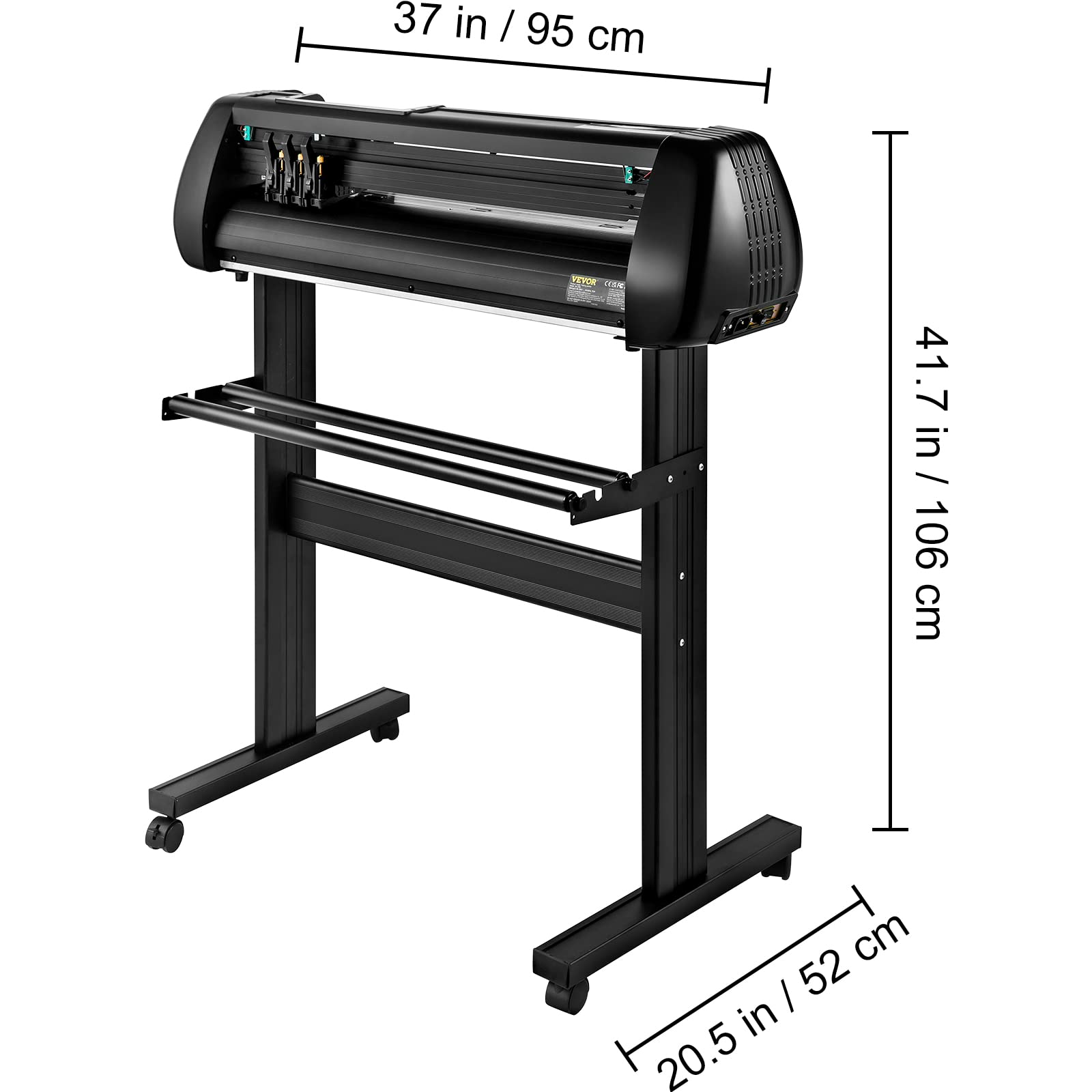 VEVOR 28-Inch Vinyl Cutter Plotter Machine with Stand - Adjustable Speed & Pressure for Sign Making, Compatible with SignMaster Software (USB/Bluetooth/COM) - Perfect for DIY Crafts, Decals, Stickers, and Professional Signage Projects