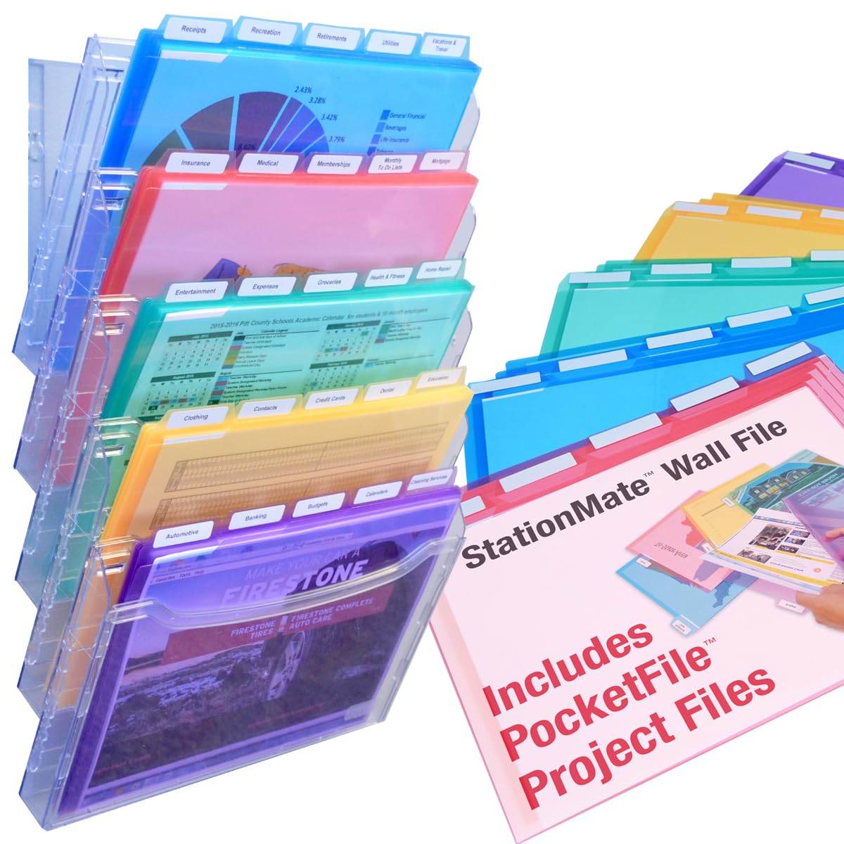 Ultimate 5-Tier Vertical Wall File Organizer - Hanging File Sorter for Office & Home | Multi-Purpose Display Rack with 25 Pockets | Perfect for Project Files, Mail, Documents & Office Organization