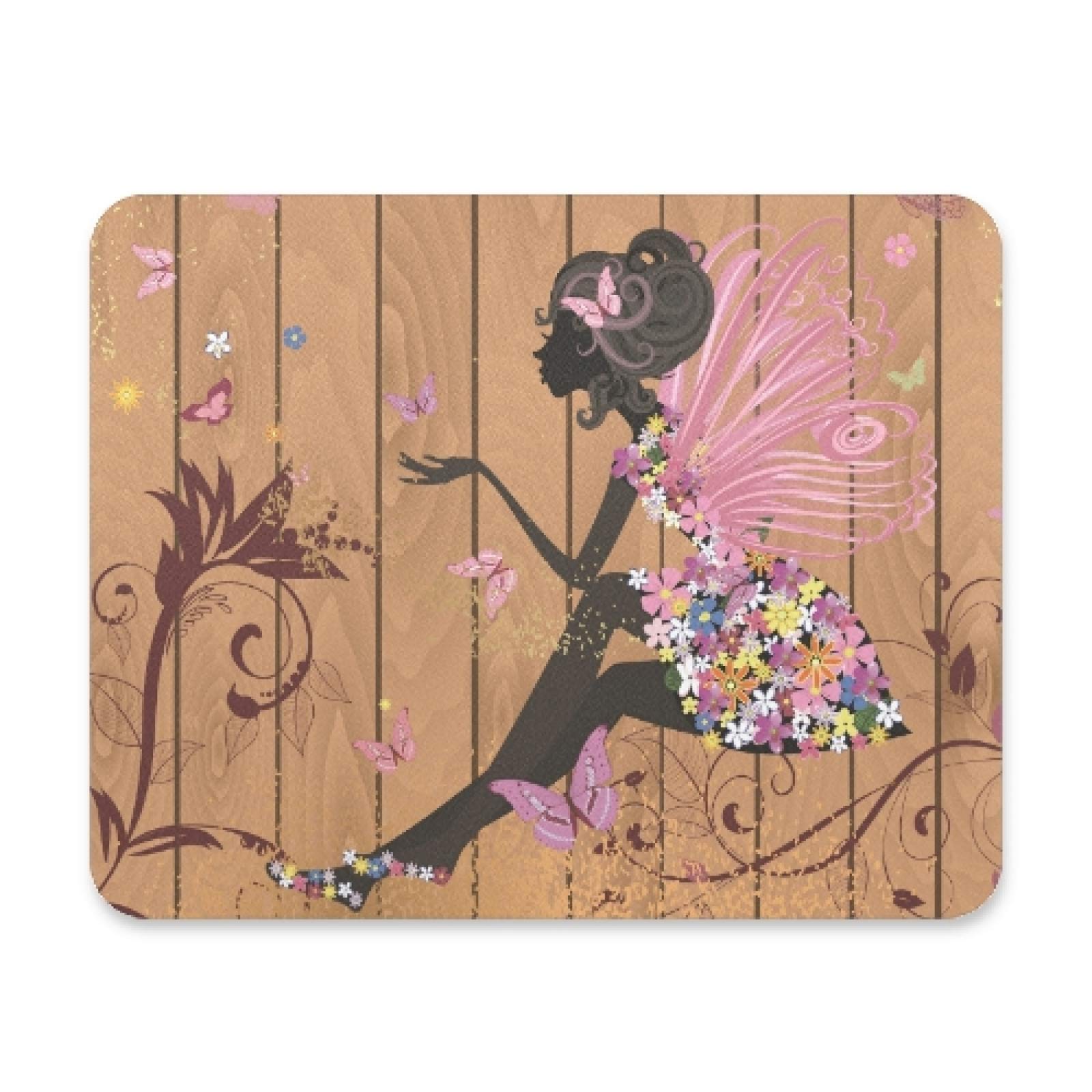 Floral Butterfly Gaming Mouse Pad - Non-Slip Rubber Base, 9.84