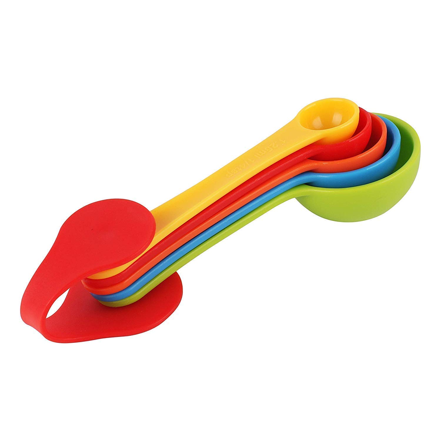 Premium 5-Piece Multicolor Measuring Cups & 5-Piece Spoons Set - 10-Piece Kitchen Combo for Baking, Cooking, and Meal Prep - Durable & Stackable for Easy Storage