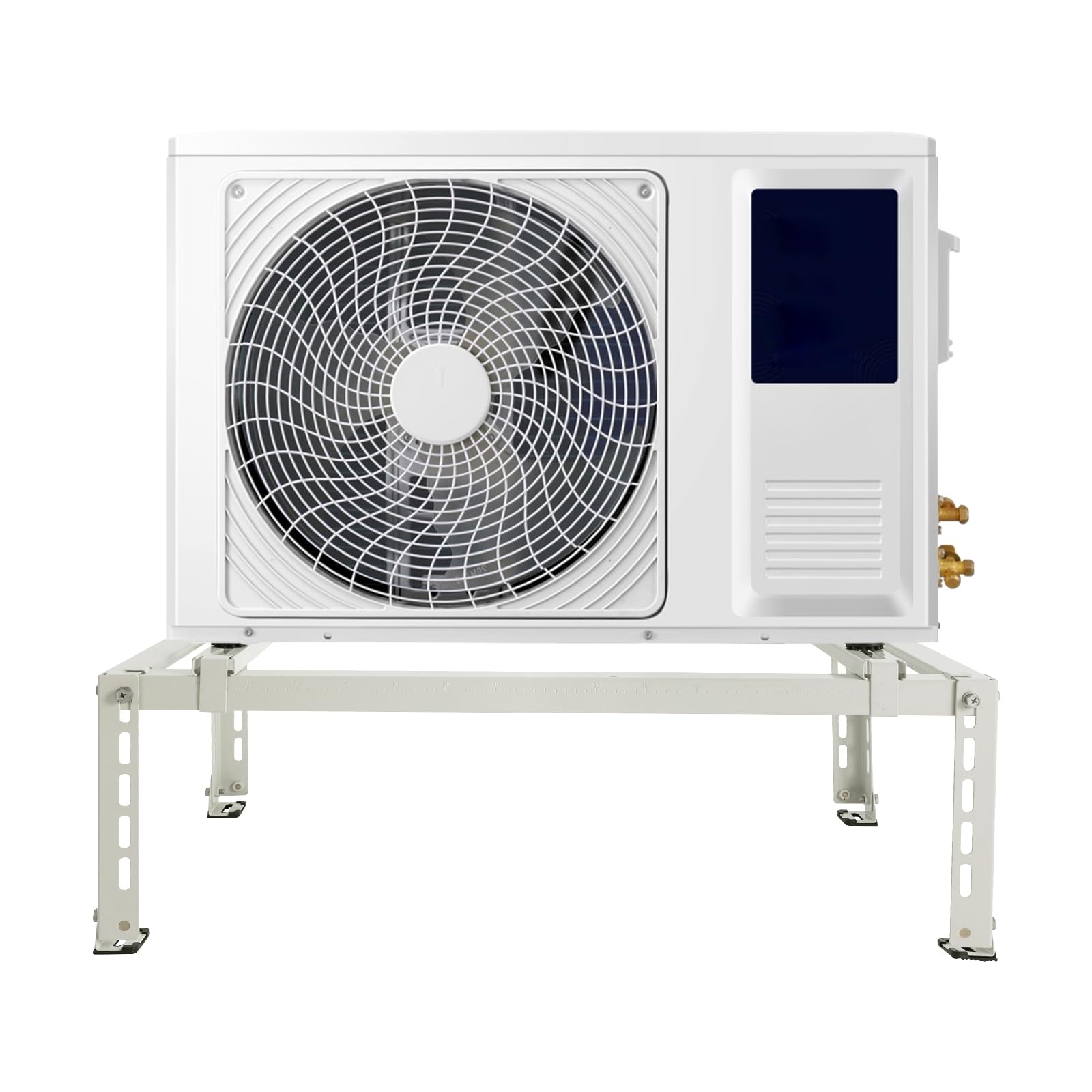 Heavy-Duty Universal Ground Stand for Split AC & Heat Pump Systems - 440lbs Load Capacity Outdoor Condenser Bracket | Perfect for Residential & Commercial HVAC Installations