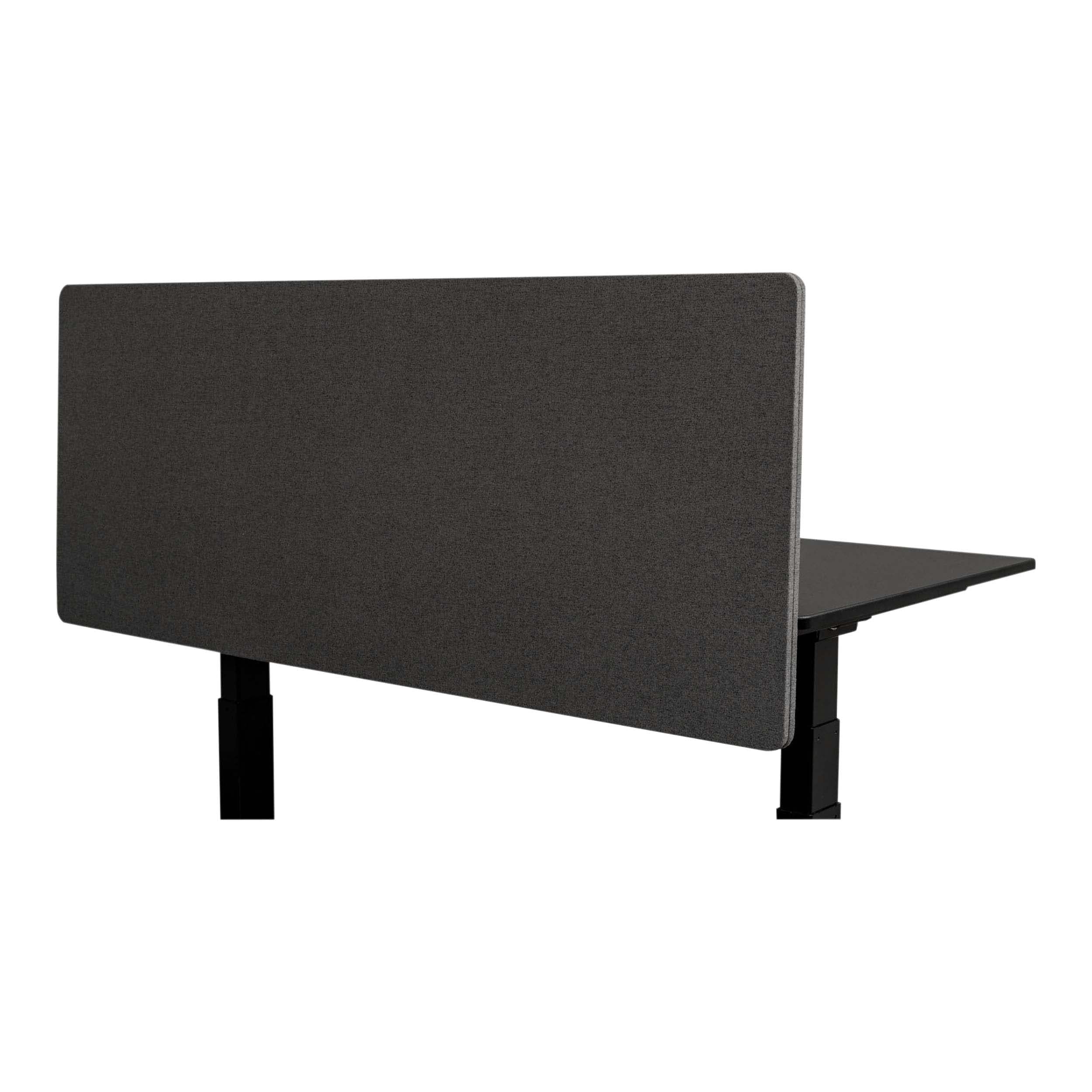 ReFocus Clamp-On Acoustic Desk Divider Privacy Panel - Noise Reducing & Visual Privacy Screen for Stand Up Desks (Ash Gray, 59