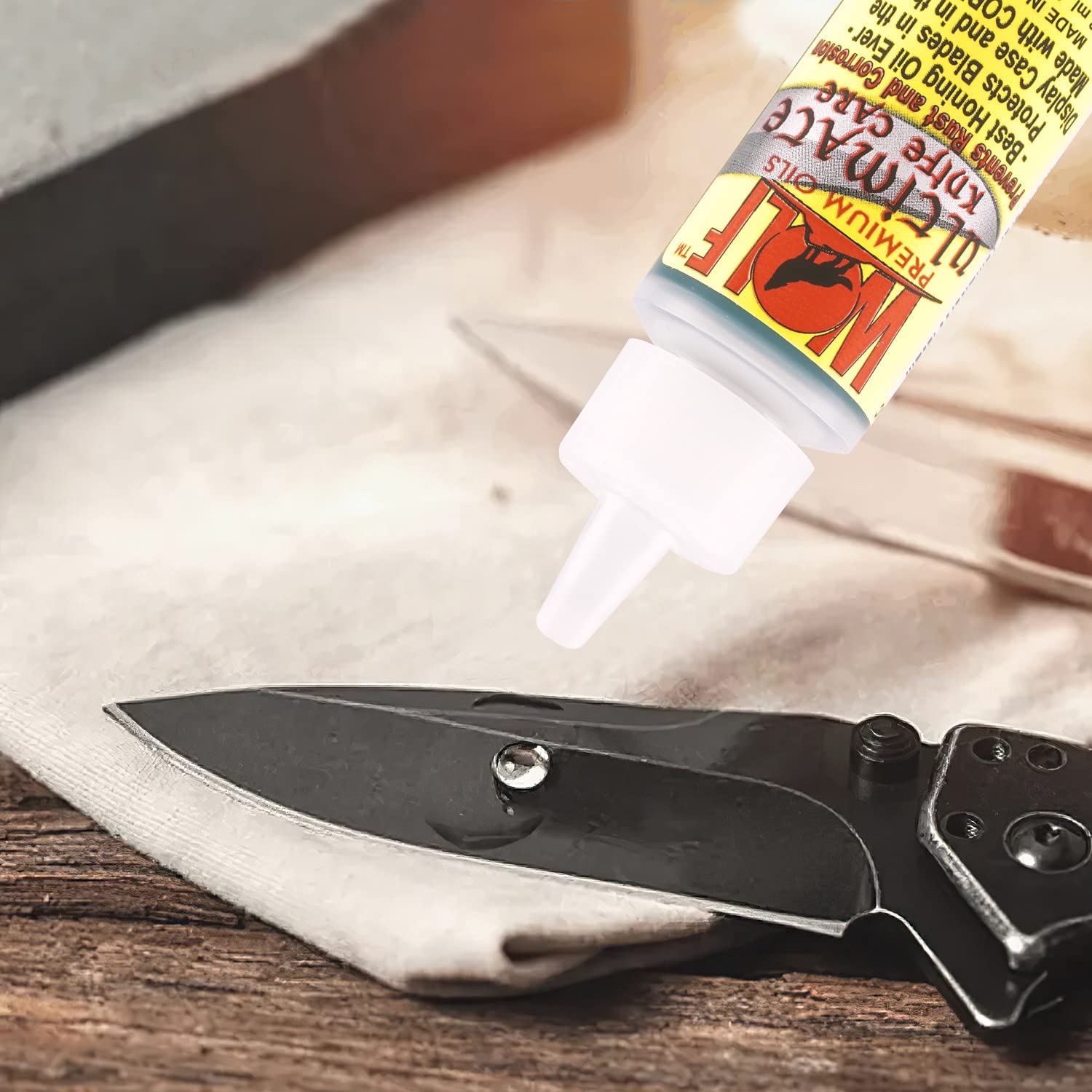 Premium Food Grade Mineral Oil - 2 Oz Knife Oil, Honing Oil & Cutting Board Oil for Rust Protection | Safe for Kitchen Knives, Countertops, Butcher Blocks | Ideal for Sharpening, Seasoning & Wood Care