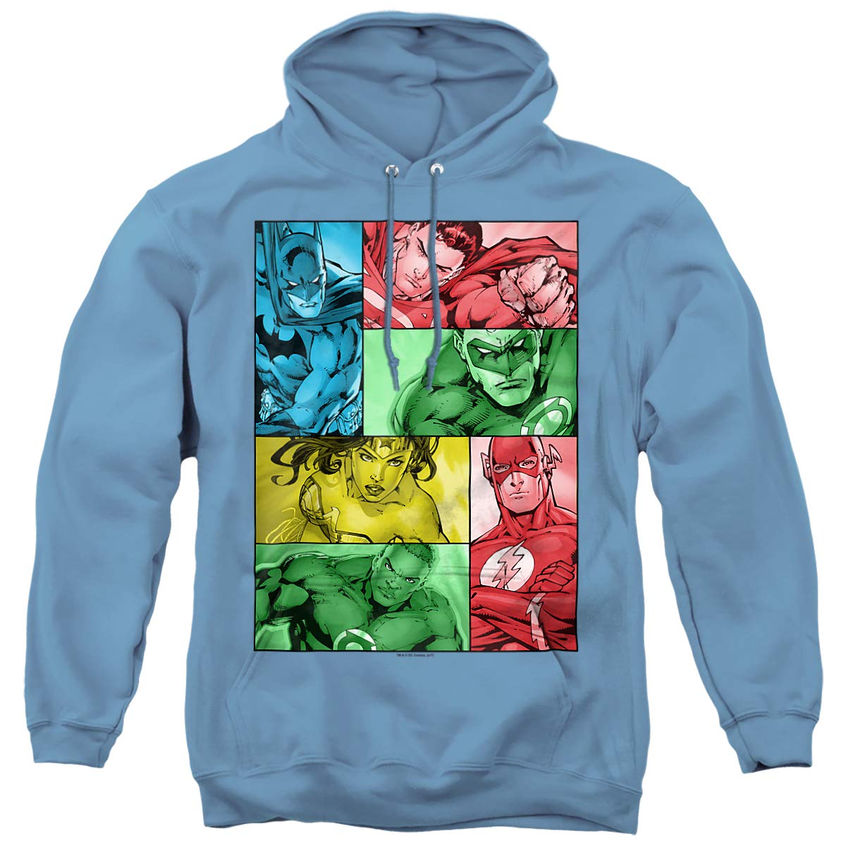 JLA Hero Boxes Unisex Adult Pullover Hoodie - Comfortable & Stylish Superhero Hooded Sweatshirt for Men & Women | Perfect for Casual Wear, Cosplay & Superhero Fans