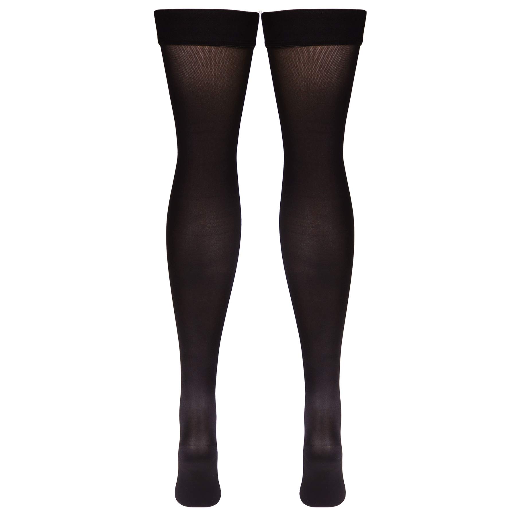 Truform Women's Thigh High Open Toe Compression Stockings - Medical Support Socks for Varicose Veins & Swelling Relief - Perfect for Nurses, Travel & Pregnancy