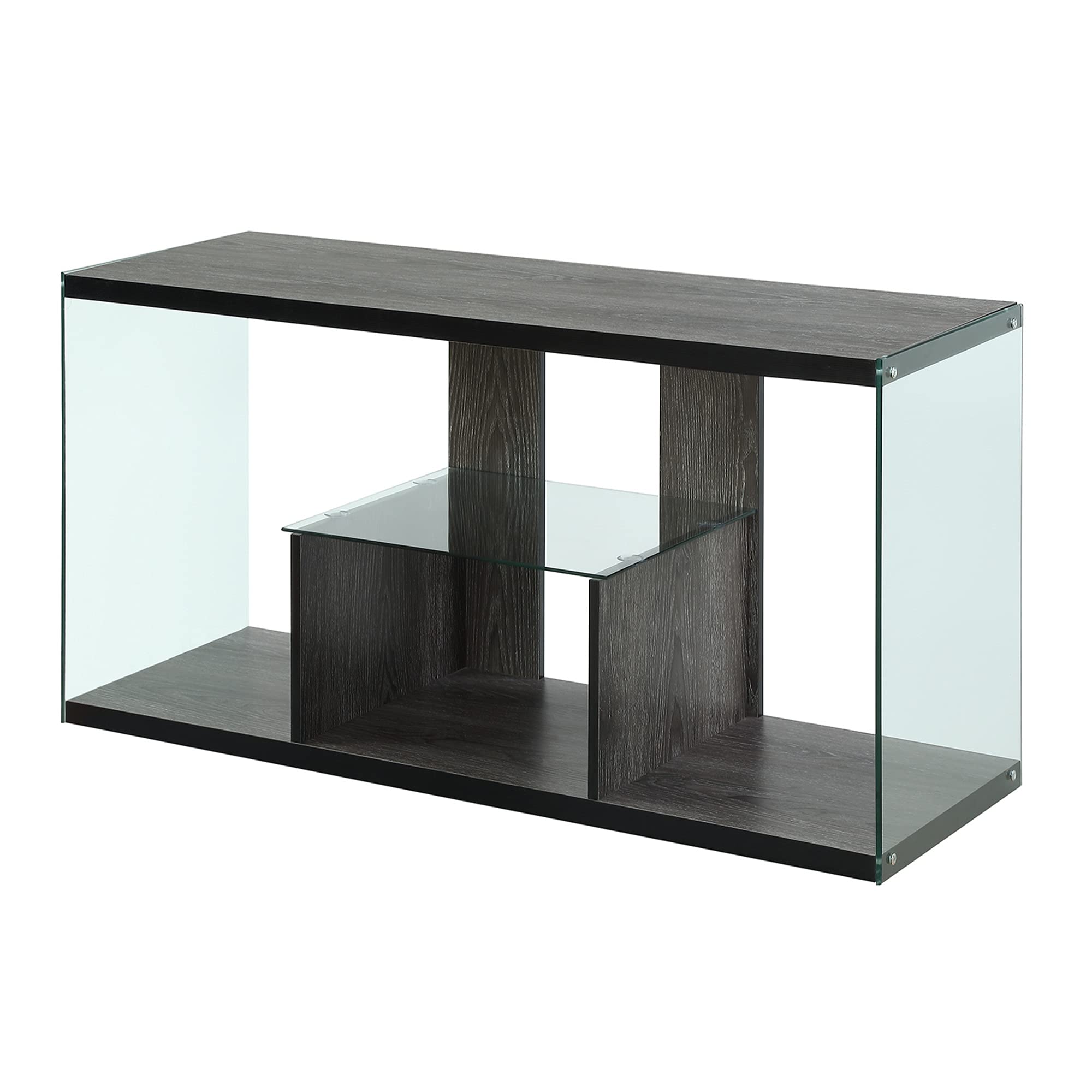 Ergode SoHo TV Stand with Shelves - Modern Entertainment Center for Living Room, Bedroom & Home Theater - Sturdy Wooden TV Console with Storage Space for Media & Gaming Equipment