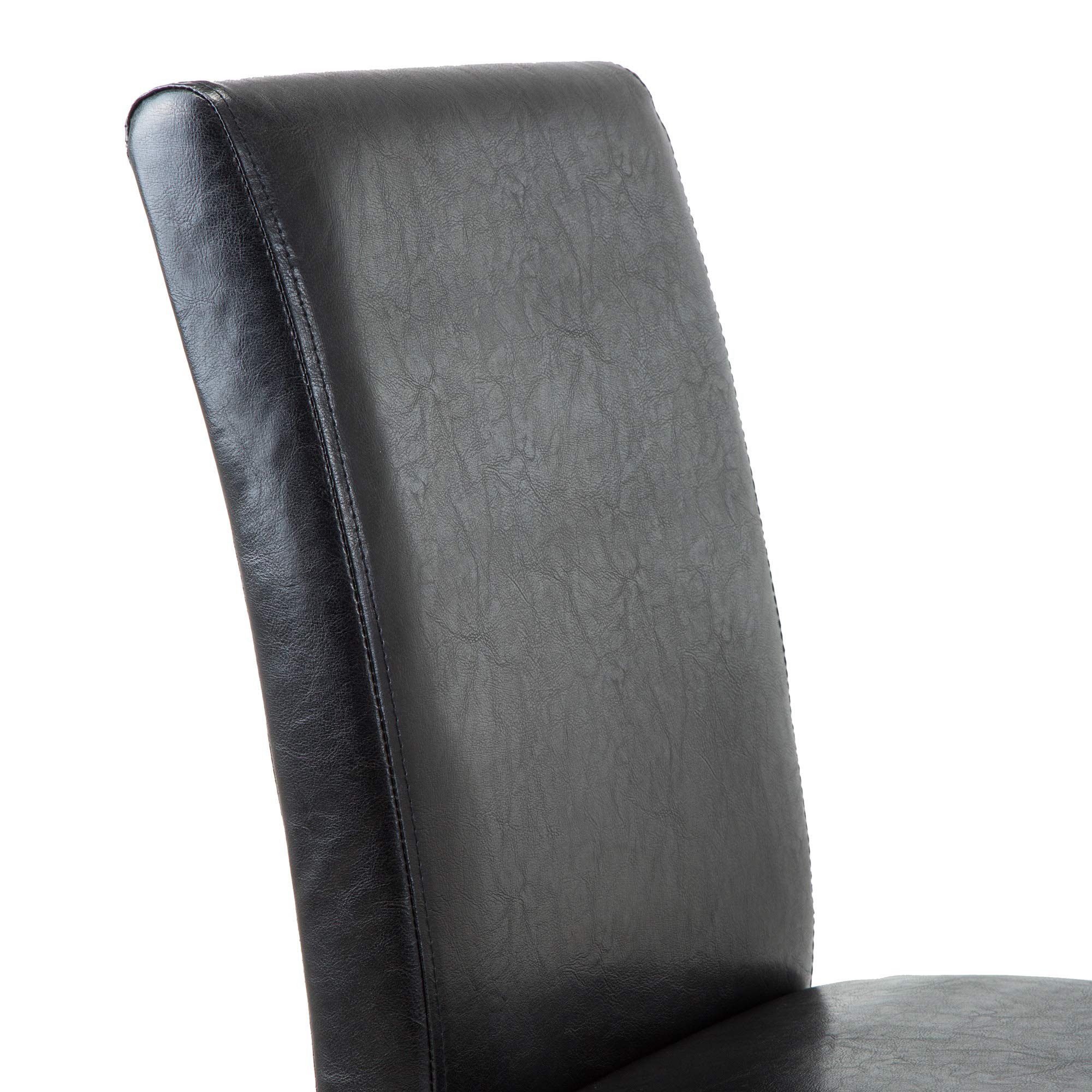 Modern PU Upholstered Dining Chairs Set of 2 - Elegant Black Dining Room Chairs with Comfortable Seat Cushions - Perfect for Kitchen, Dining Room, and Home Decor