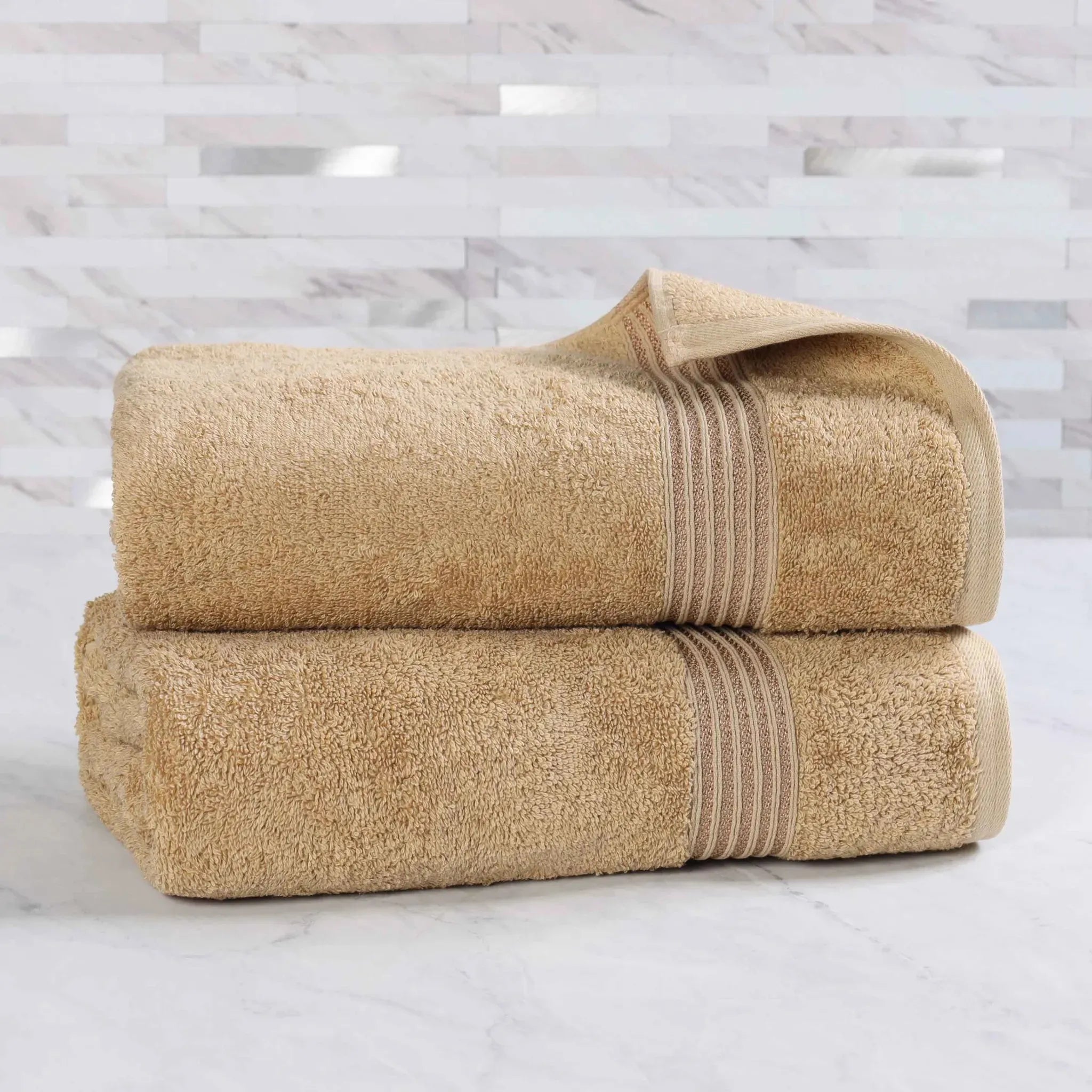 Premium Egyptian Cotton Bath Towel Set of 2 - Ultra Soft & Highly Absorbent Luxury Bath Sheets for Spa, Hotel & Home Use - 100% Heritage Cotton (White)
