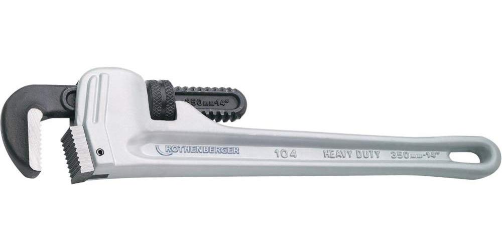 Rothenberger 701 14-Inch Aluminum Pipe Wrench - Heavy Duty Plumbing Tool for Professional & DIY Use - Perfect for Home Repairs, Construction & Industrial Applications