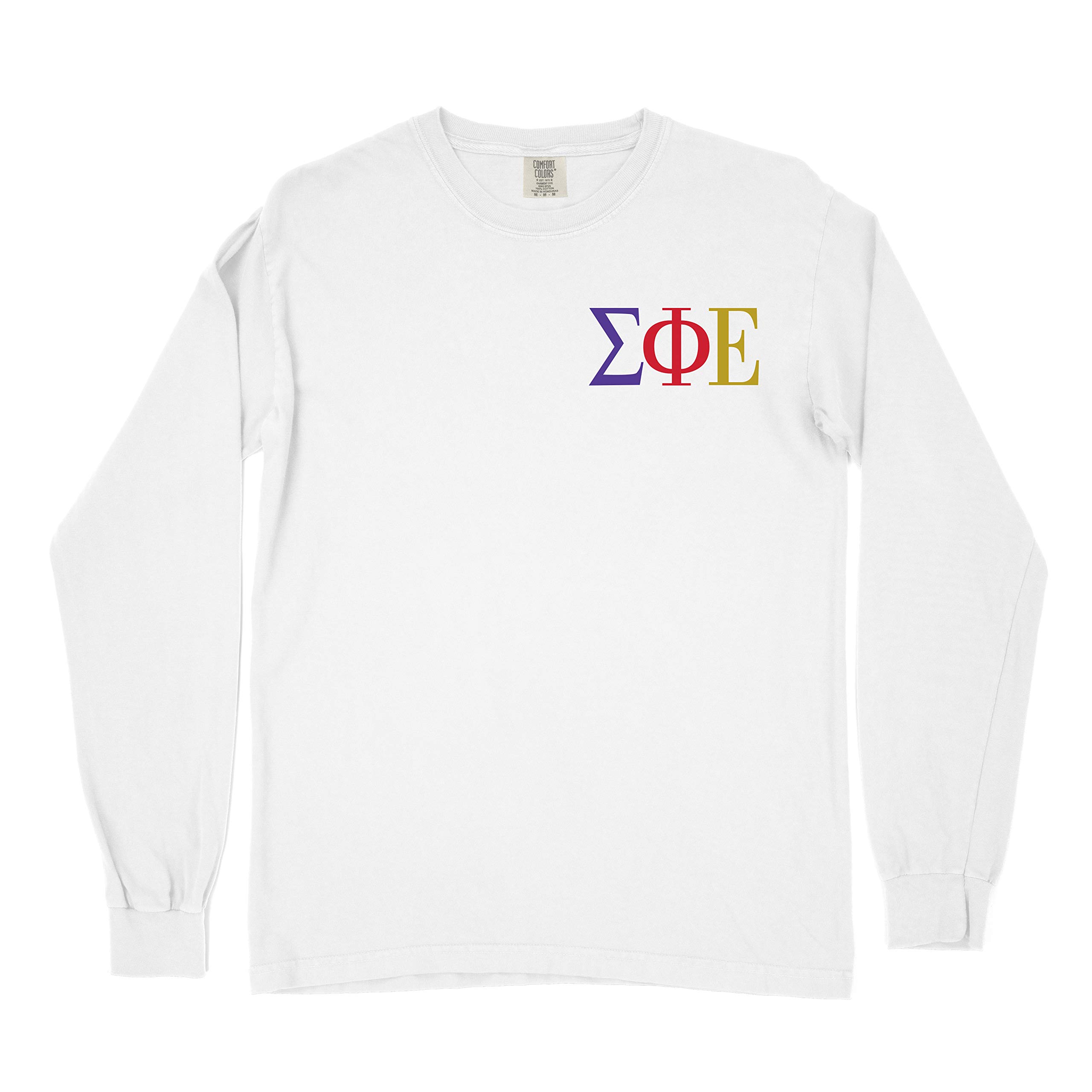 Sigma Phi Epsilon Fraternity Flag Comfort Colors Long Sleeve Shirt - Greek Life Apparel for College Students, Brotherhood Events & Campus Spirit Wear