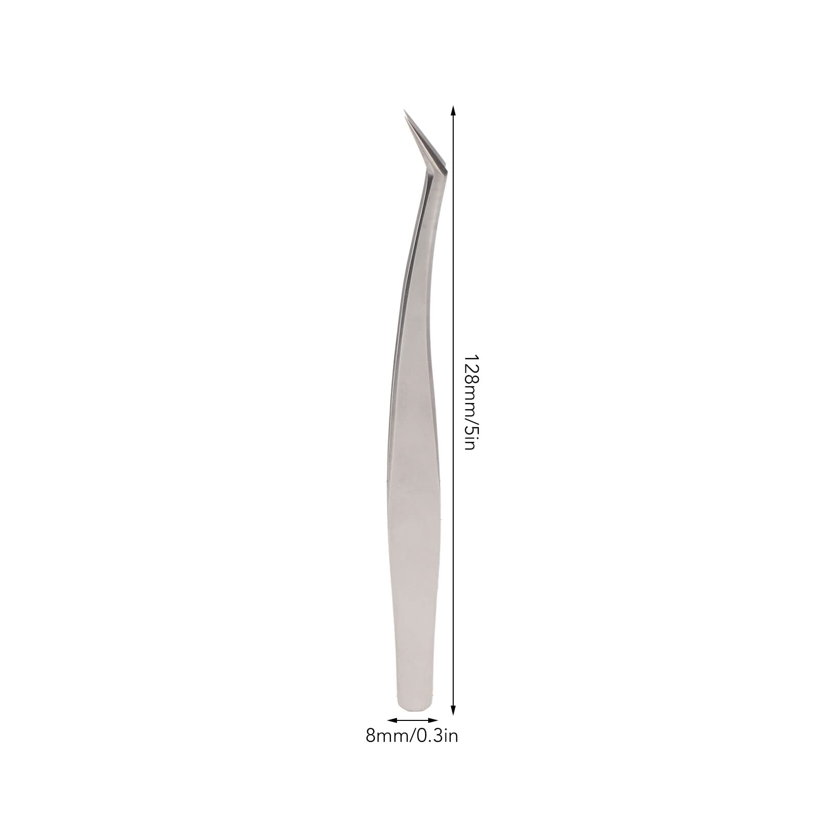 Professional Stainless Steel Eyelash Extension Tweezers - Straight Pointed Lash Tweezer for Precise Grafting, Strong Hardness for Salon & Home Use (Short Oblique Tweezer) | Perfect for Lash Artists, DIY Extensions & Beauty Professionals