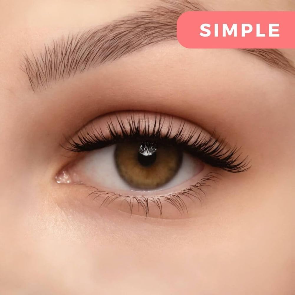Lumilux Brillash Magnetic Eyelash Kit - Reusable No Glue False Lashes with Applicator - Natural Looking Eyelash Extensions for Daily Wear & Special Occasions