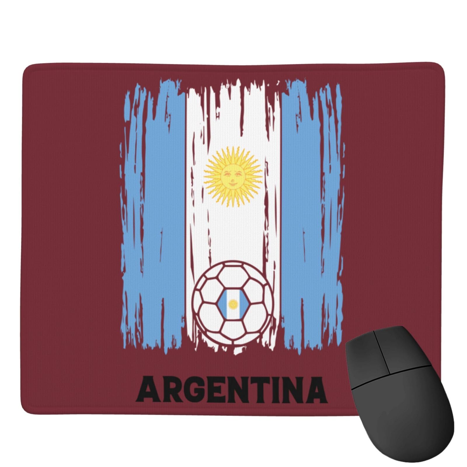 SIYTUAU Argentina Football Flag Mouse Pad - Waterproof Non-Slip Rubber Gaming Mouse Pad (7x9 inches) for Laptop, Office & PC - Perfect for Soccer Fans & Gamers