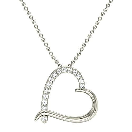 14K/18K Yellow/White/Rose Gold Heart-Shaped Diamond Pendant Necklace - IGI/IGLI/DGL Certified 0.15ct (IJ Color, I1-I2 Clarity) - Elegant Jewelry Gift for Women & Girls - Perfect for Valentine's Day, Anniversary & Special Occasions