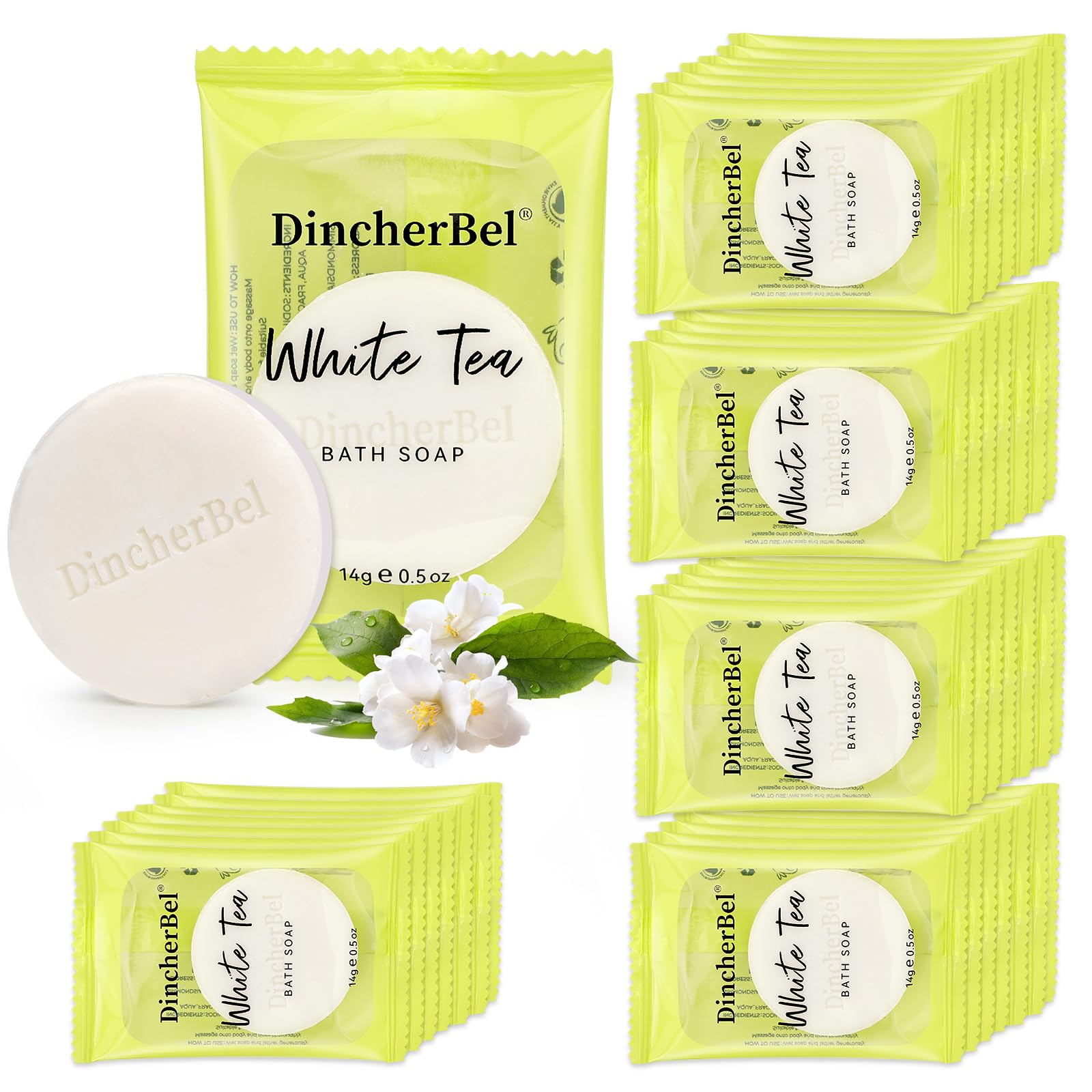 100-Pack 0.5oz Mini Travel Soap Bars - Individually Wrapped Bulk Toiletries for Hotels, Airbnb, Camping & Travel | Compact Cleansing Bars Perfect for Shelters, Gyms, Emergency Kits & On-the-Go Hygiene