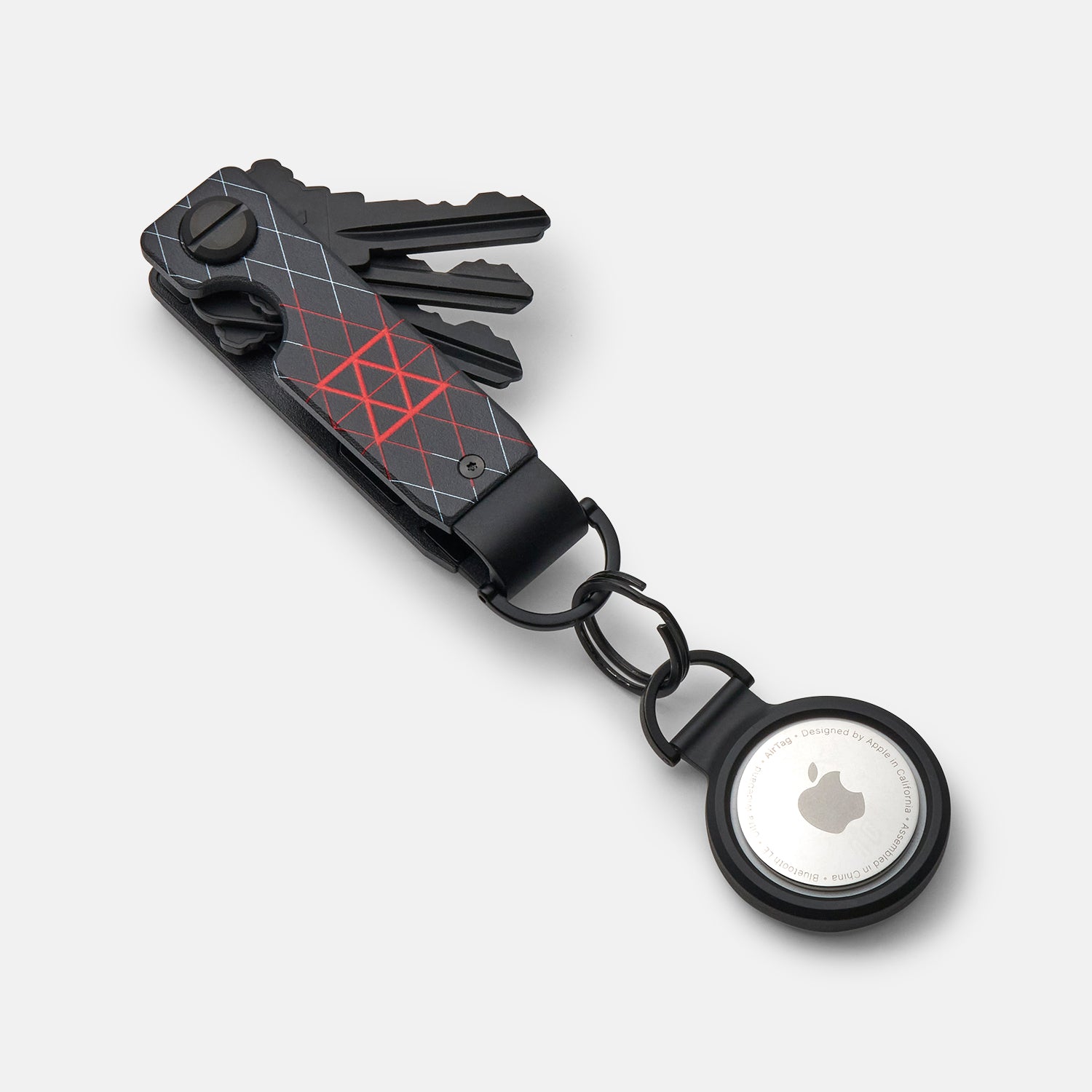 The Ridge KeyCase - Minimalist RFID Blocking Aluminum Key Holder (Dark Mode) - Secure & Compact Key Organizer for Home, Office & Travel