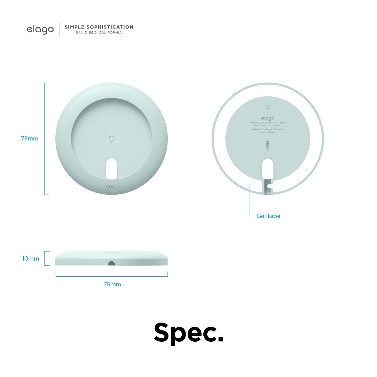elago Magnetic Wireless Charging Pad - Compatible with MagSafe Charger for iPhone 16/15/14/13/12 Series, AirPods Pro & AirPods 3/4 - Anti-Slip Charger Stand with Strong Magnets (Mint Green) | Perfect for Bedside, Office Desk & Car Dashboard Charging