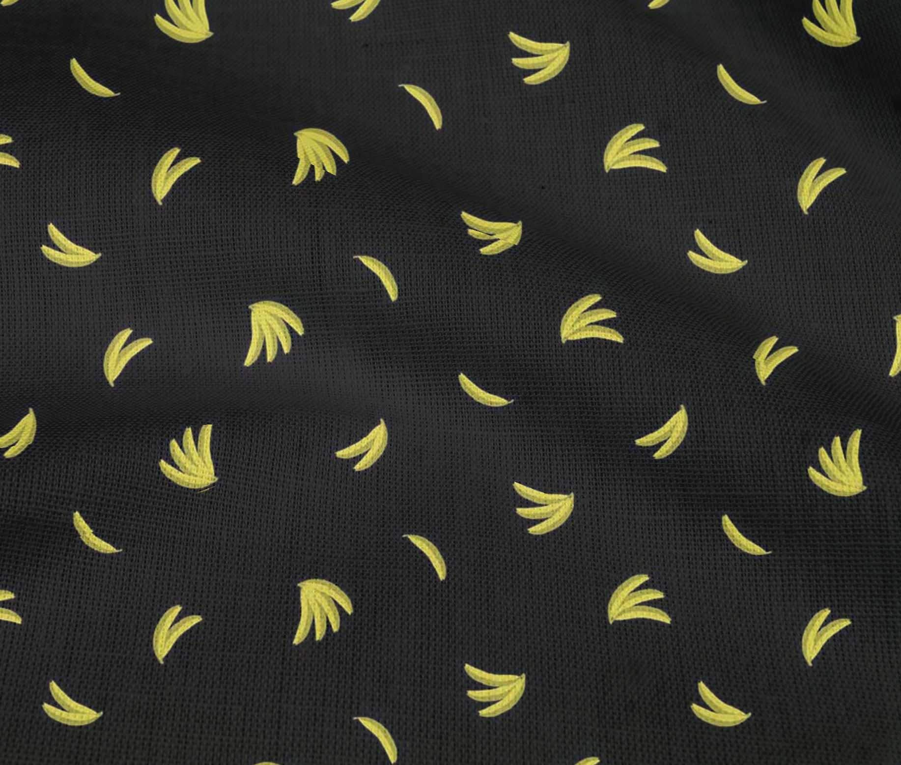 oneOone Cotton Flex Fabric - Banana Fruit Print Sewing Material 40 Inch Wide | Soft Stretchy Fabric for DIY Crafts, Quilting & Apparel Making