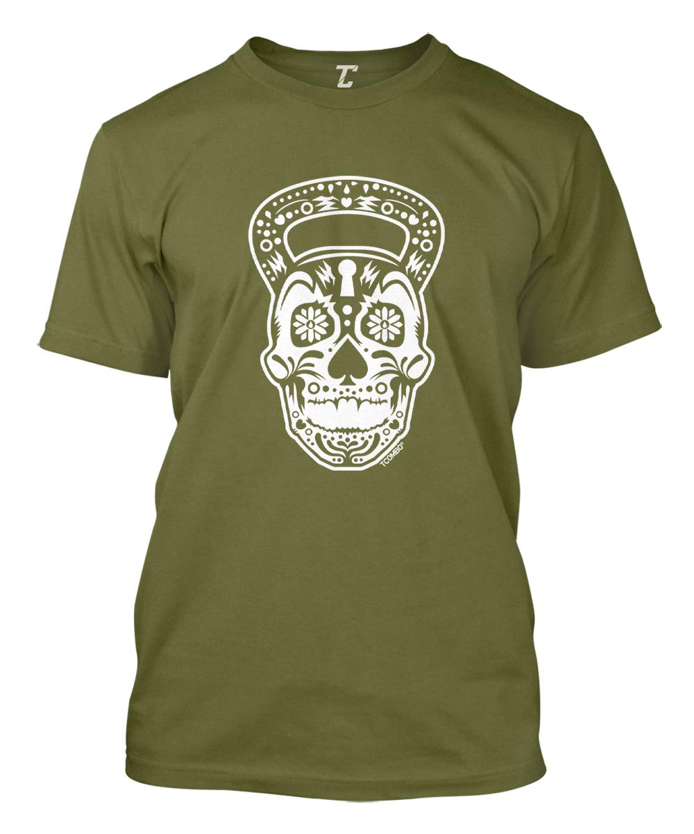 Kettlebell Skull Gym Workout T-Shirt for Men - Fitness Training & Weightlifting Apparel - Perfect for CrossFit, Bodybuilding & Strength Workouts
