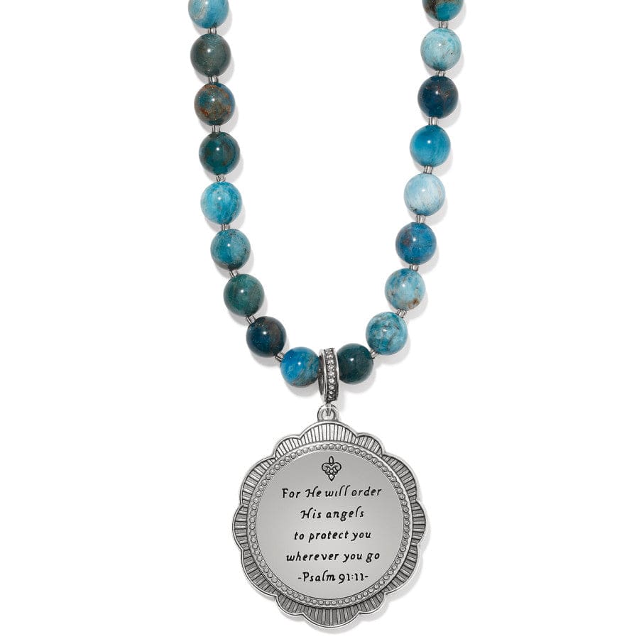 Protection Angel Medallion Necklace - Sterling Silver Guardian Angel Pendant for Women & Men - Spiritual Jewelry Gift for Healing, Faith & Blessings | Perfect for Daily Wear, Prayer & Special Occasions