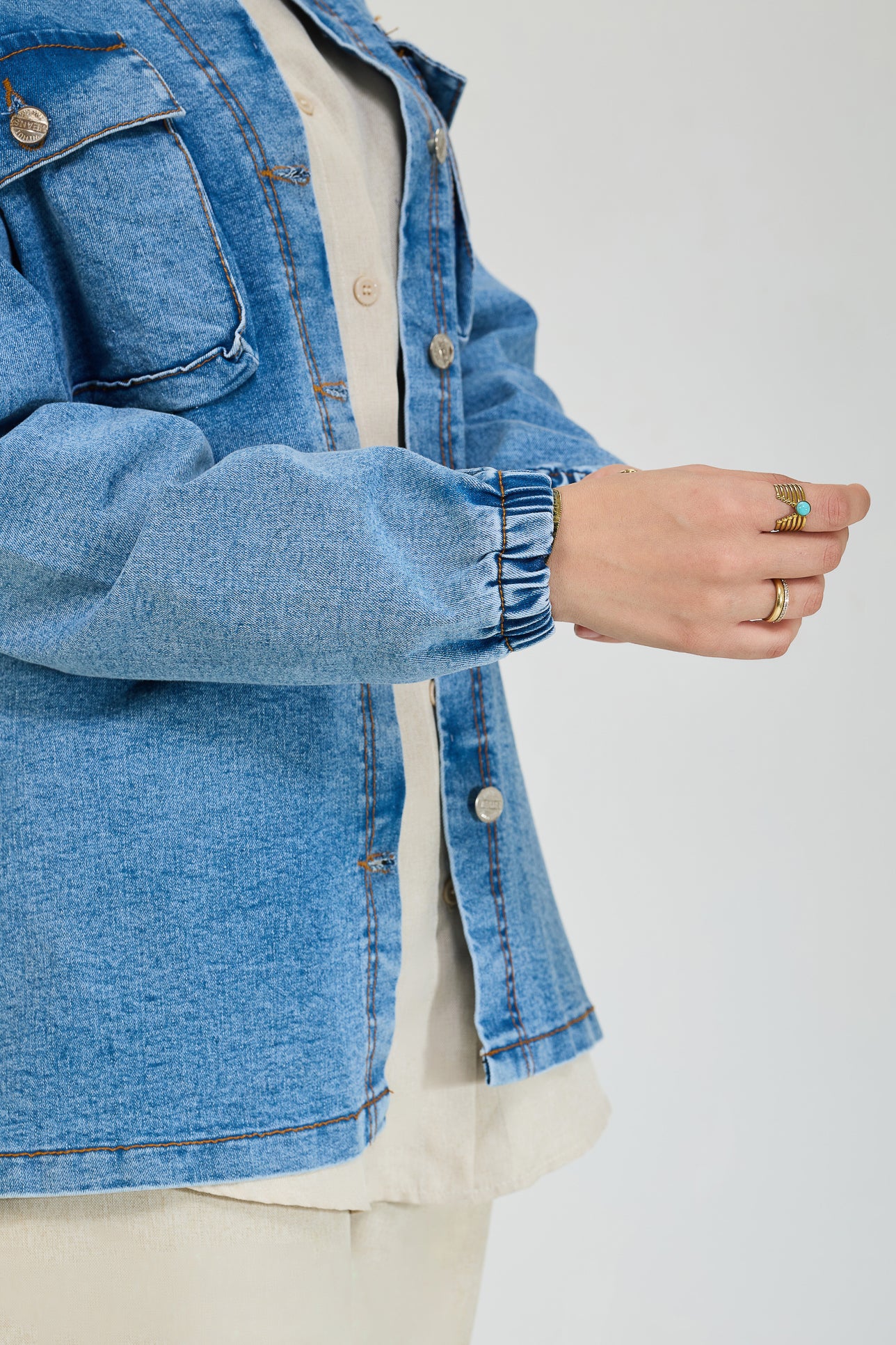 Classic Denim Jean Maxi Jacket with Pockets - Women's Vintage Long Denim Coat for Casual Outfits & Street Style Fashion | Perfect for Fall Layering and Everyday Wear