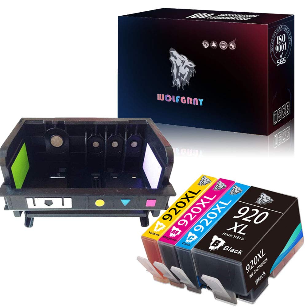 Remanufactured HP920 Printheads & Compatible HP920XL Ink Cartridge Set - Replacement for HP OfficeJet 6000/6500/6500A/7000/7500A Printers - Perfect for Home Office Printing & High-Volume Documents