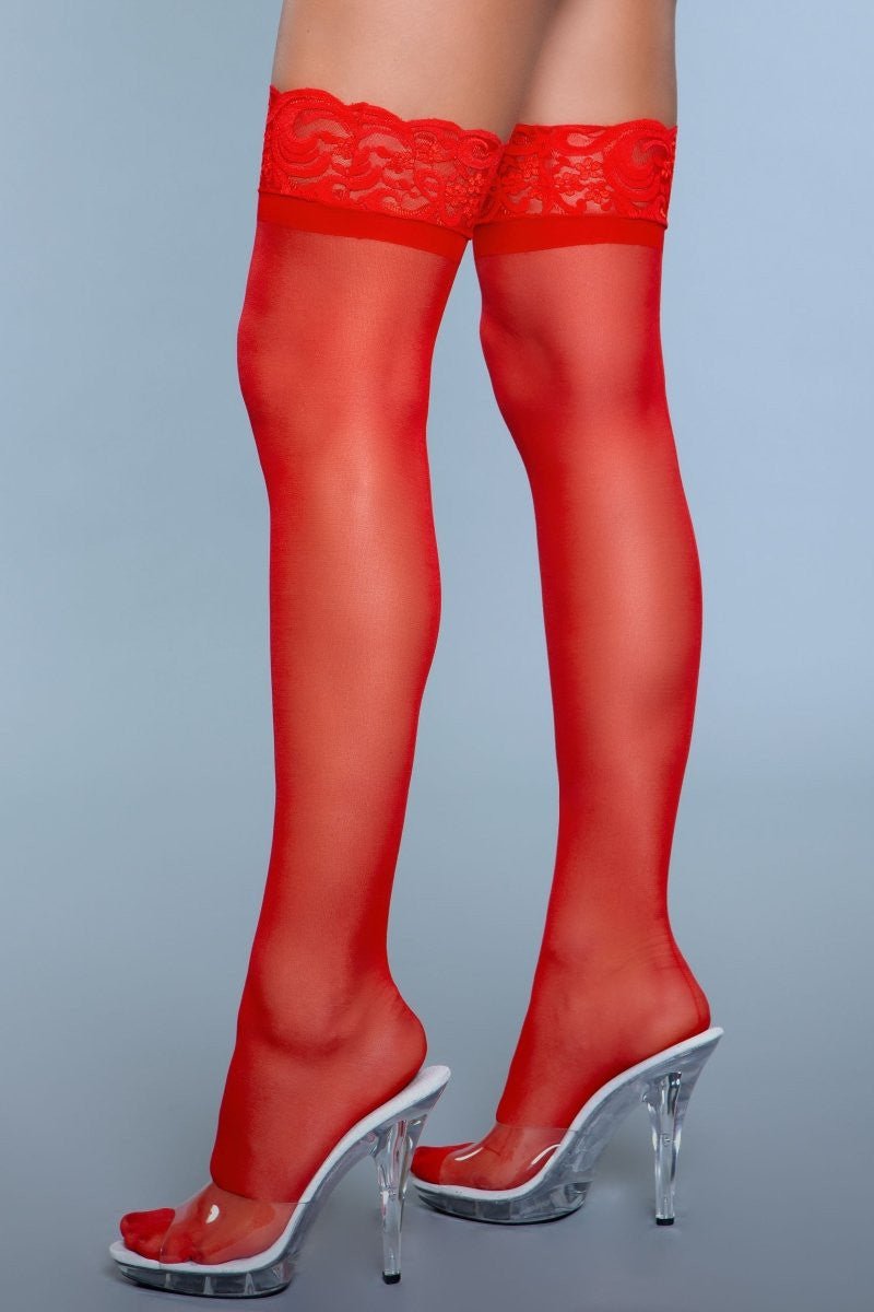 BeWicked Women's Keep A Secret Thigh High Stockings 1912 - Sexy Sheer Nylon Stockings for Date Night & Special Occasions