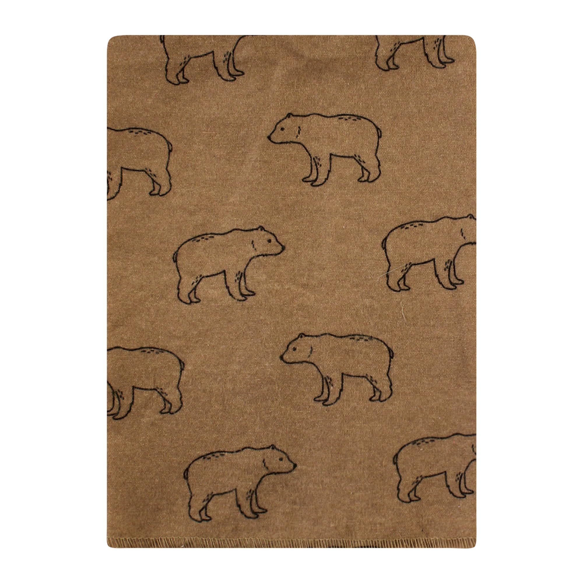 Hudson Baby Unisex Cotton Flannel Burp Cloths Set - Soft & Absorbent for Newborns & Infants - Brown Bear Print - Perfect for Feeding, Spit-Up & Diaper Changes - 6-Pack