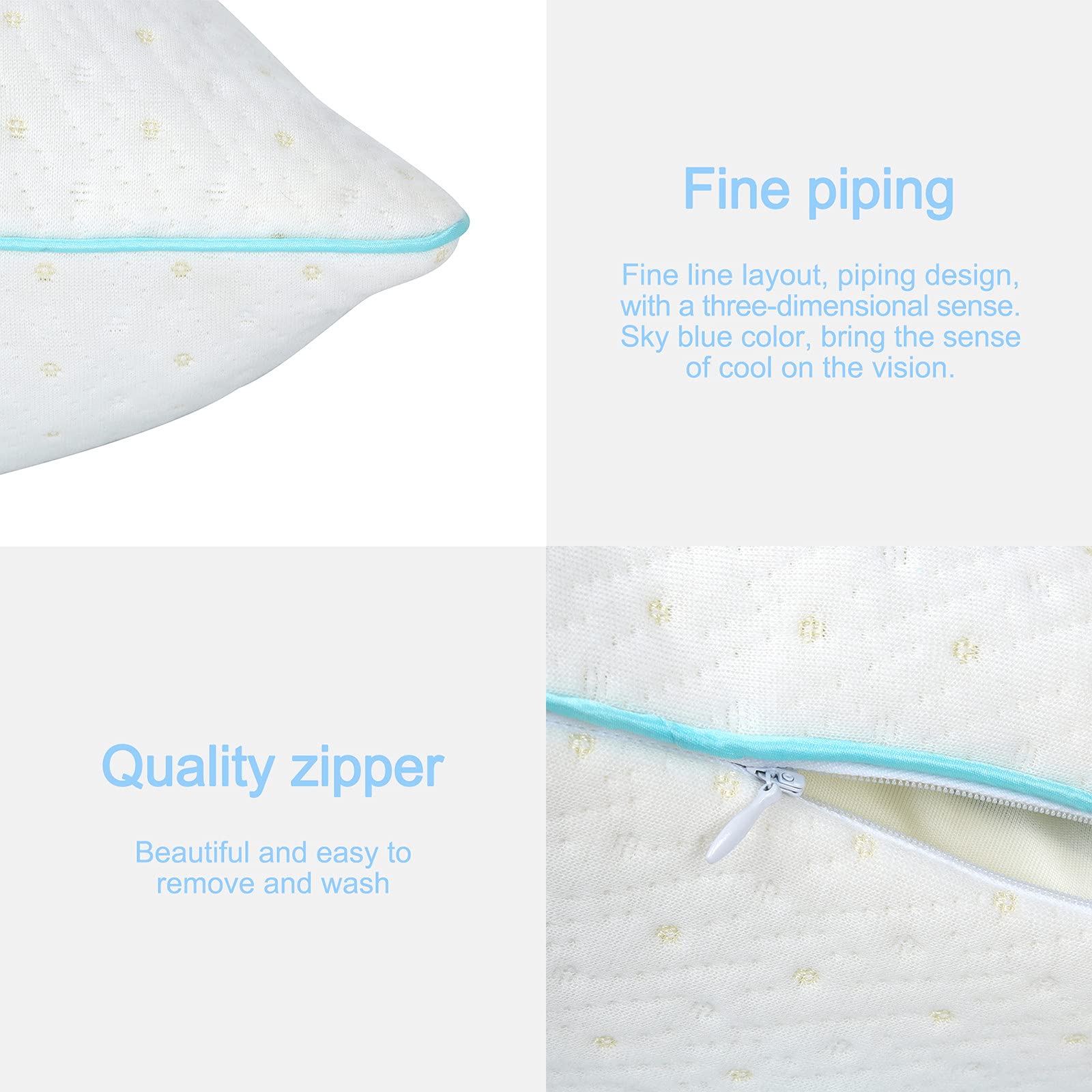 Cool Gel Memory Foam Pillow for Neck Pain Relief - Adjustable & Breathable for Better Sleep