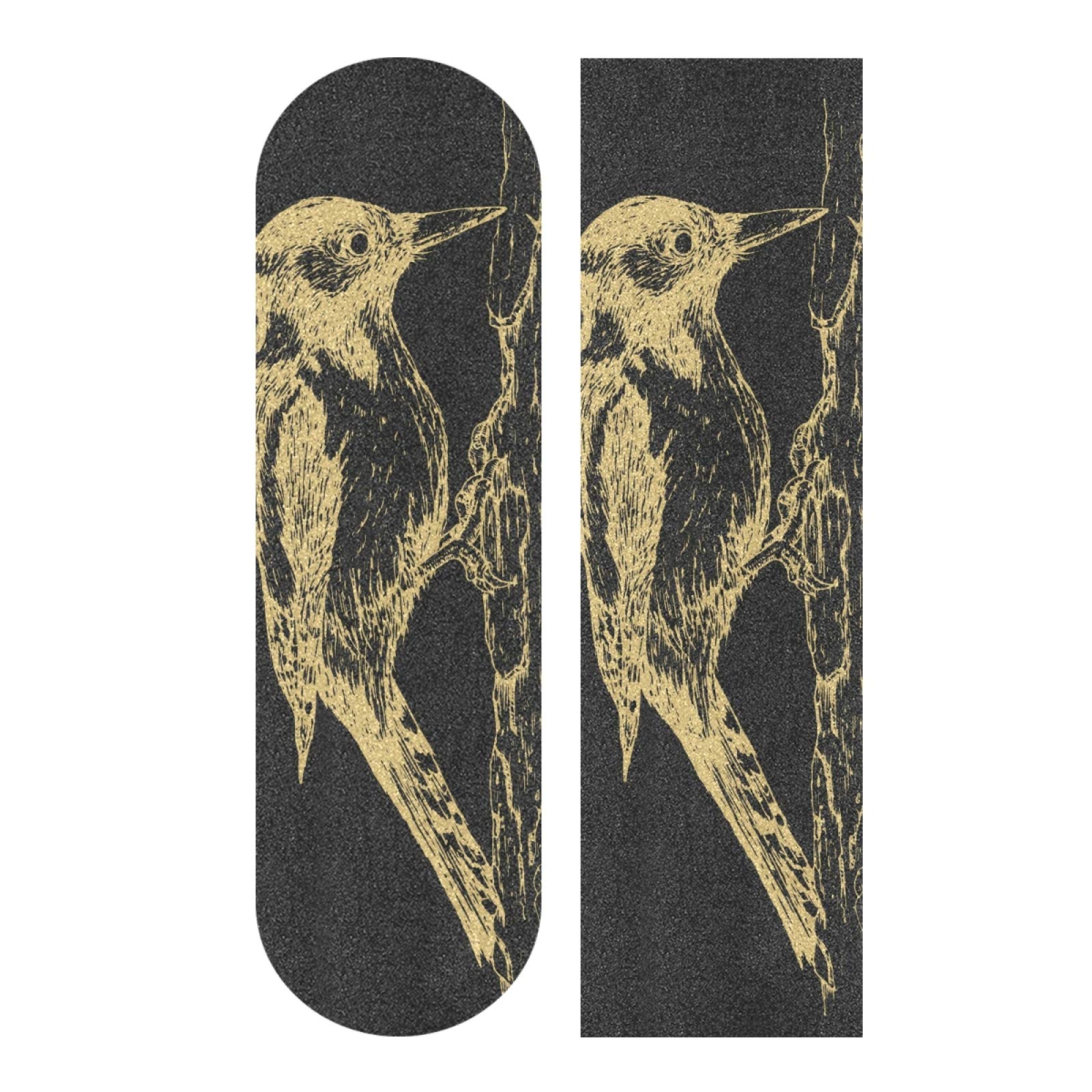 Premium Woodpecker Skateboard Grip Tape - 33.1x9.1 Inch Non-Slip Longboard Griptape | Waterproof Sandpaper Deck Sticker for Enhanced Board Control | Perfect for Street Skating, Cruising & Downhill Riding