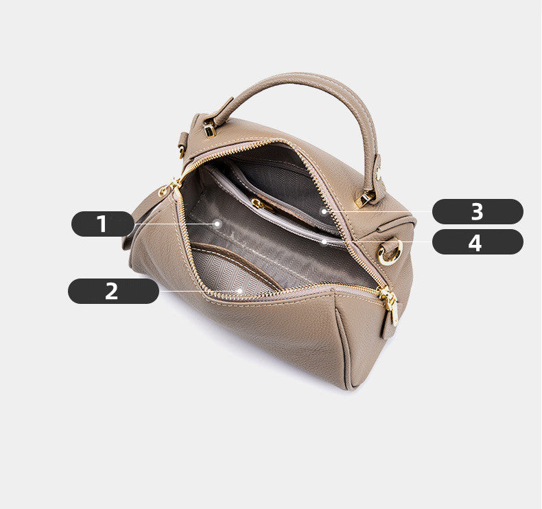 Minimalist Small Boston Bag - Stylish & Compact Crossbody Shoulder Bag for Women & Men | Perfect for Travel, Work & Everyday Use