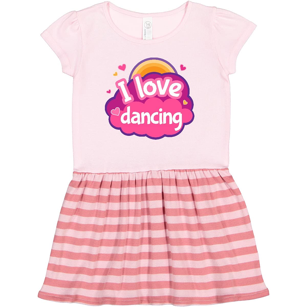 Inktastic I Love Dancing Toddler Dress - Cute Dance Gift for Girls, Comfortable & Stylish Outfit for Ballet Classes, Recitals & Playdates