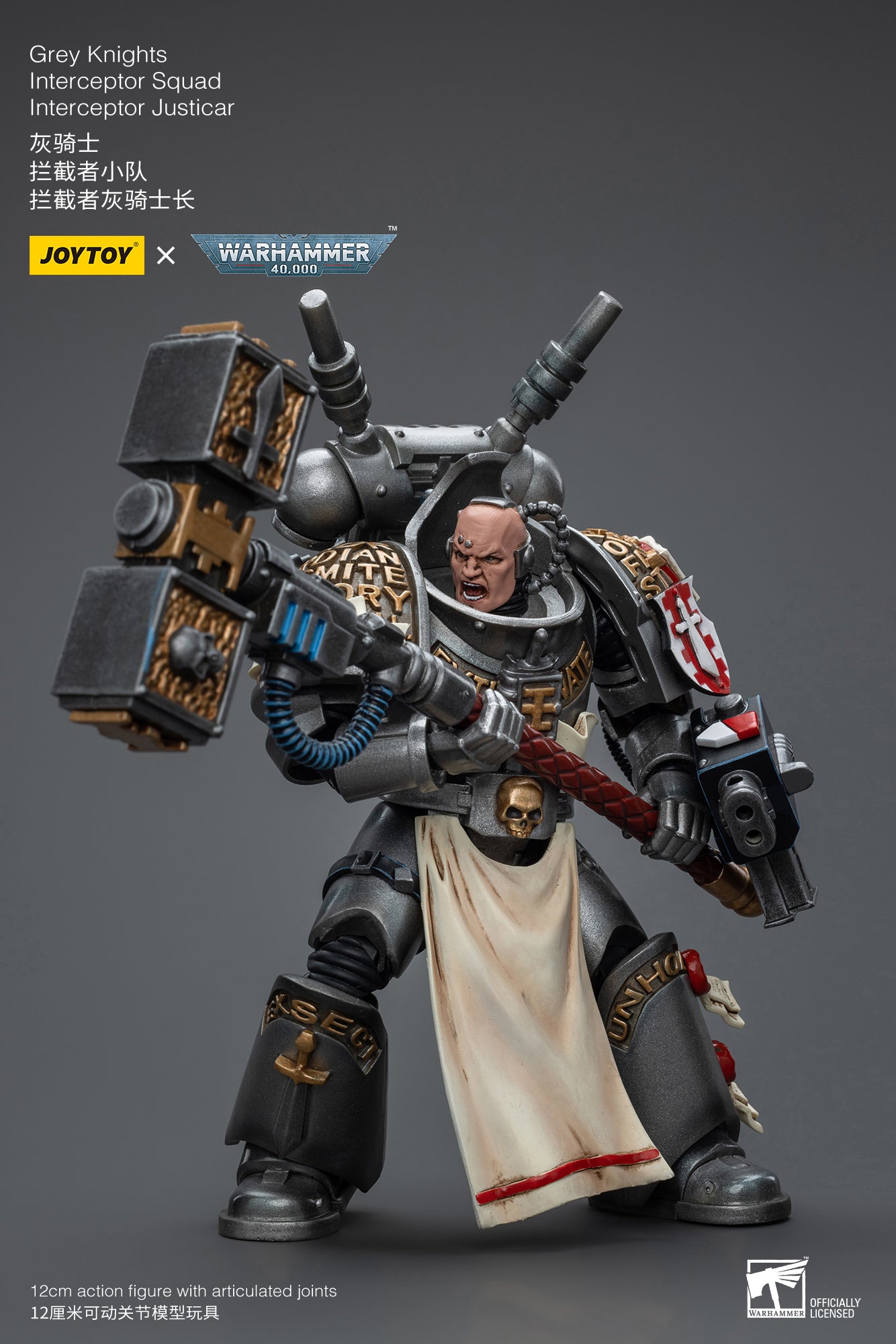 JOYTOY 1/18 Scale Warhammer 40K Grey Knights Interceptor Squad Action Figure - Collectible Miniature for Tabletop Gaming & Display