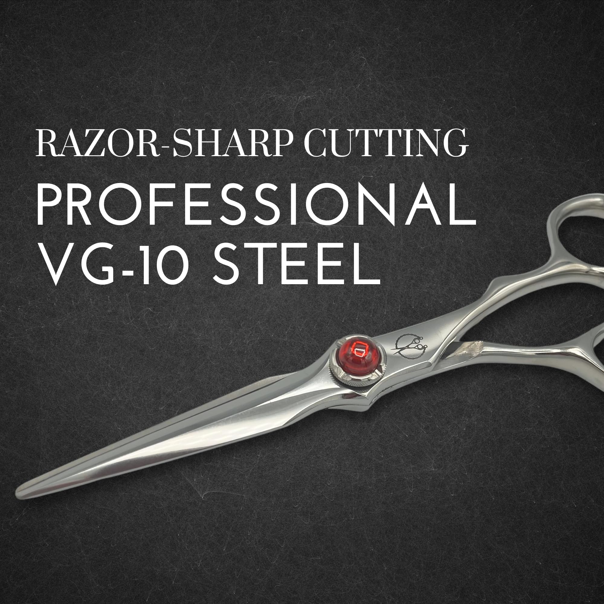 Red Moon 6 Inch Professional Hair Cutting Scissors - Barber Shears for Precision Haircuts, Styling & Trimming | Salon & Home Use