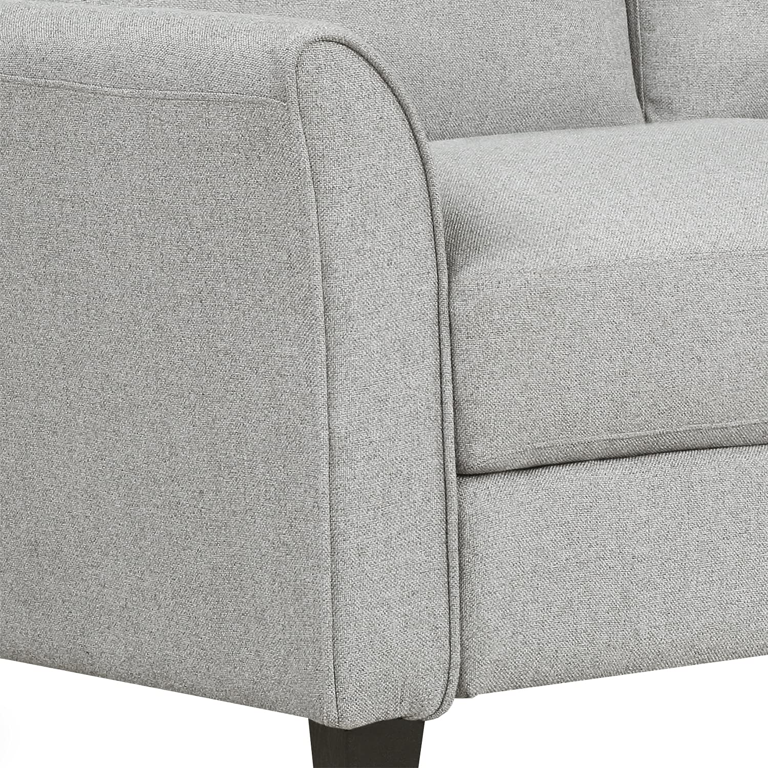 Merax 3-Seat Upholstered Sofa - Modern Linen Fabric Couch for Living Room | Comfortable Lounge Furniture for Home, Apartment & Office Waiting Area