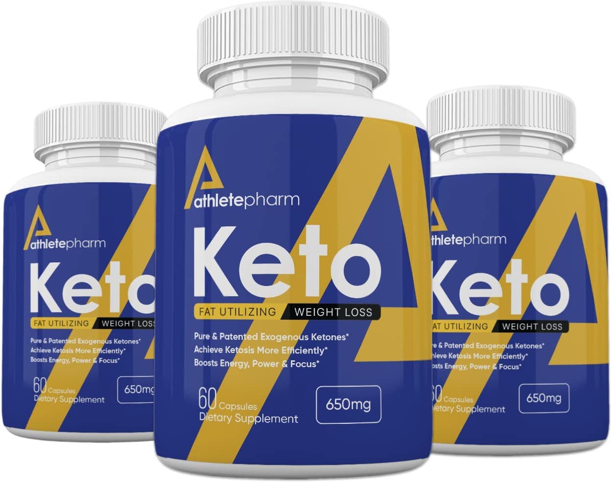 3 Pack Athletepharm Keto Fat Burner Pills - 180 Count (3 Month Supply) for Weight Loss & Metabolism Boost | Keto Diet Supplement for Men & Women | Perfect for Ketogenic Lifestyle & Fitness Goals