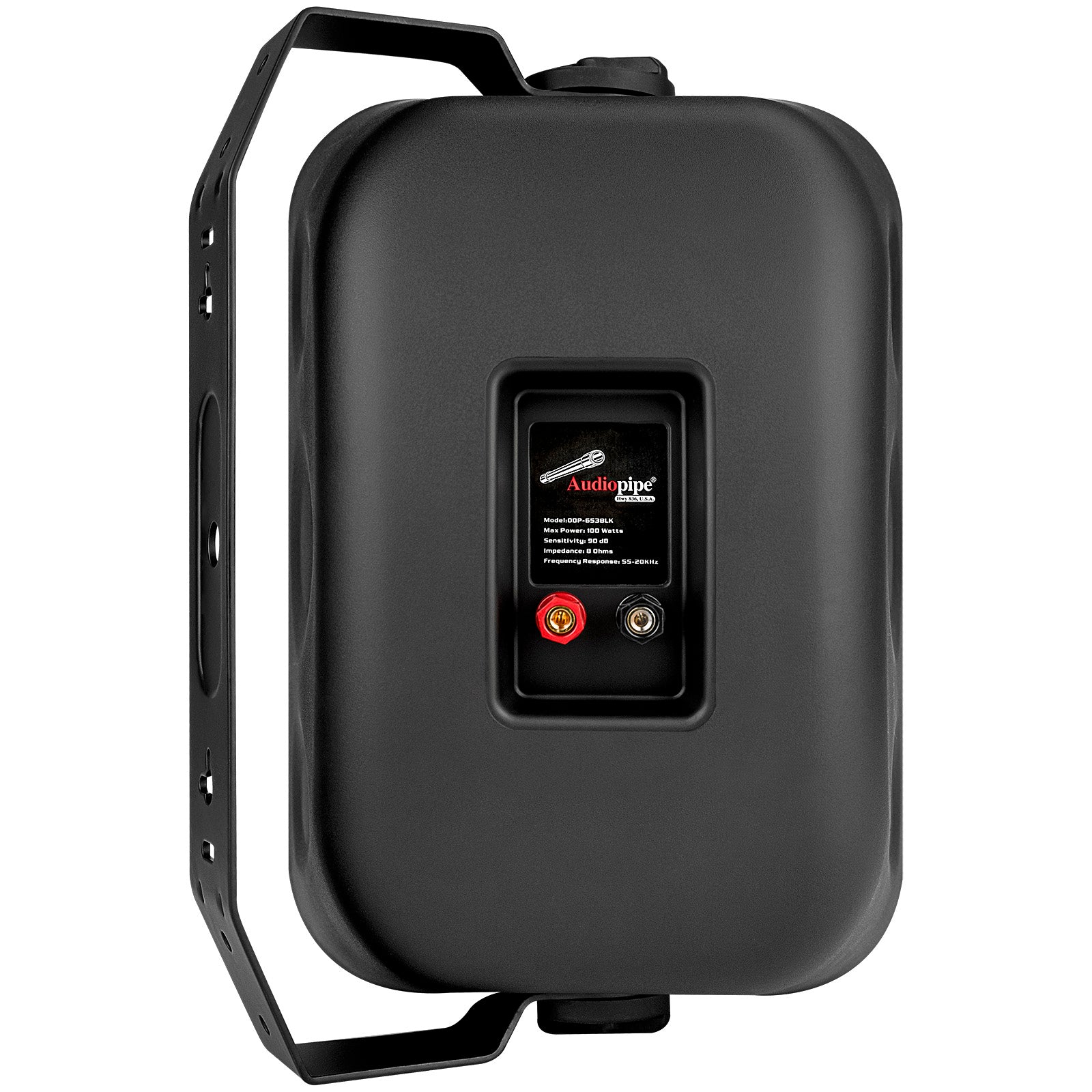 6.5 Inch 2-Way Indoor Outdoor Weatherproof Speaker - ODP 653 BLK - Perfect for Patio, Garden, Pool & Home Theater Sound System