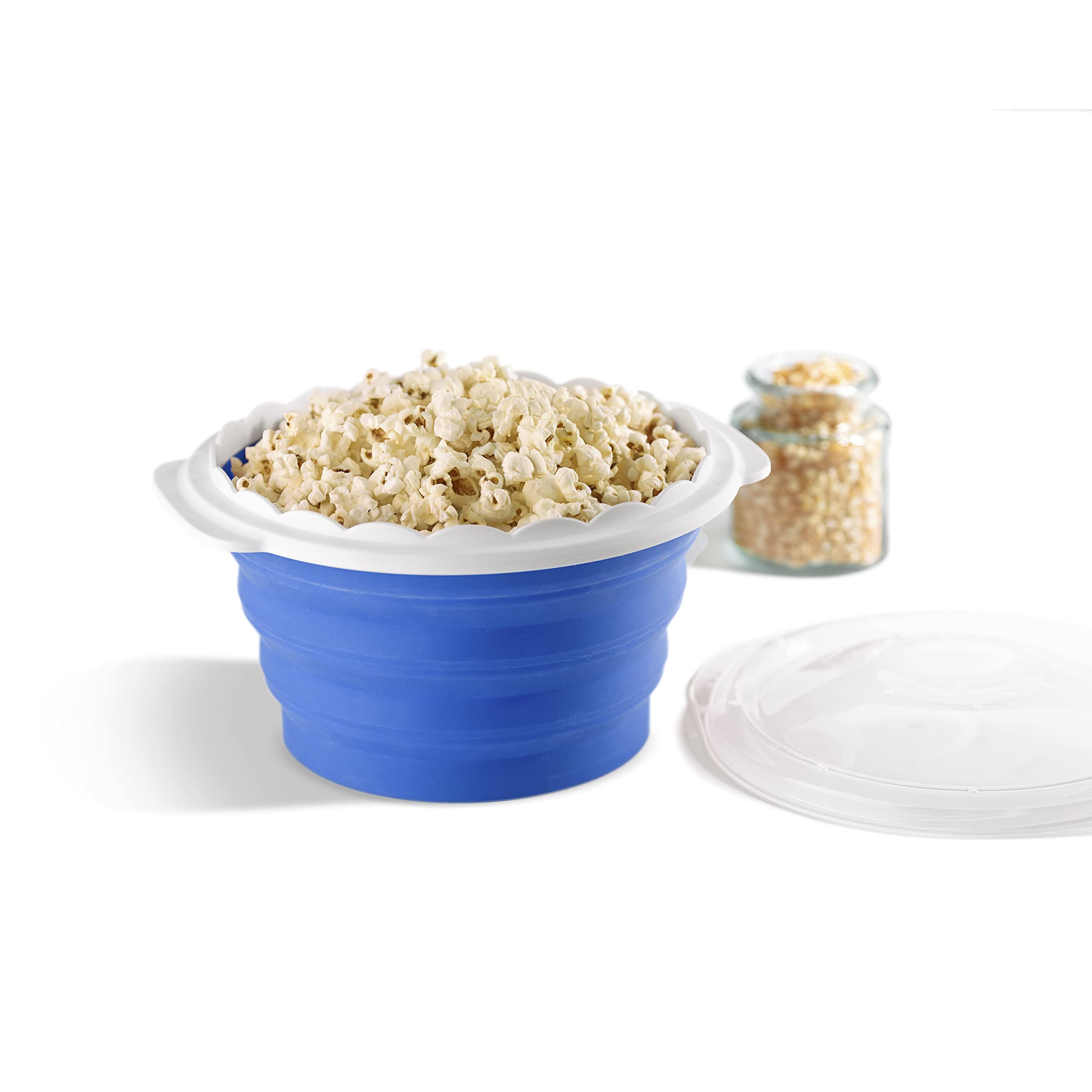 Cuisinart CTG-00-MPMB Microwave Popcorn Maker - BPA-Free, Easy to Use, Blue Popcorn Popper Bowl for Healthy Snacking at Home, Office or Movie Nights