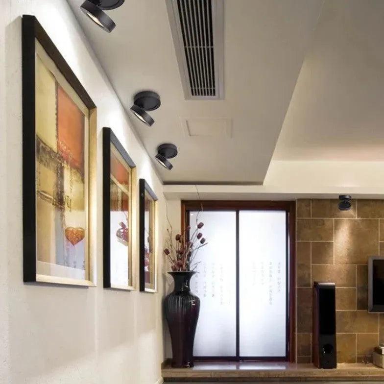 Modern Rotating LED Flush Mount Ceiling Light - Dimmable, Energy Efficient, 3 Color Temperatures - Perfect for Living Room, Bedroom, Kitchen & Office Lighting