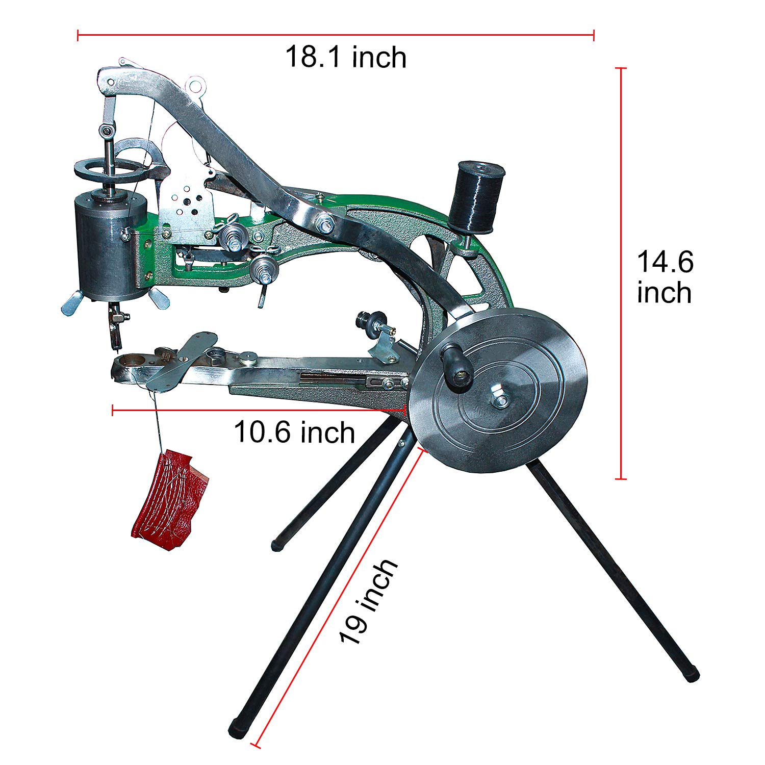 Upgraded 10-Bearing Shoe Repair Hand Sewing Machine | Manual Cobbler Stitcher with Nylon Thread for Shoes, Bags, Clothes, Quilts & Outerwear | Perfect for Home Repairs, DIY Projects & Professional Shoe Mending